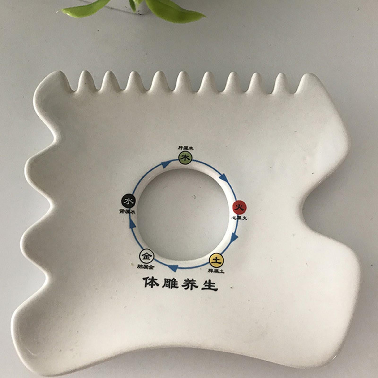 Scraping Board Skincare Sets for Shoulders Feet Relieve Muscle Tensions White