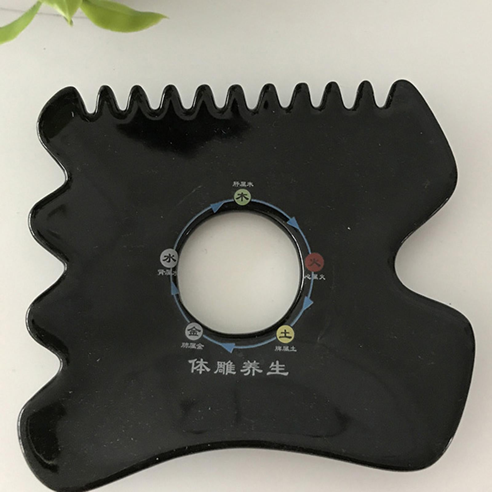 Scraping Board Skincare Sets for Shoulders Feet Relieve Muscle Tensions Black