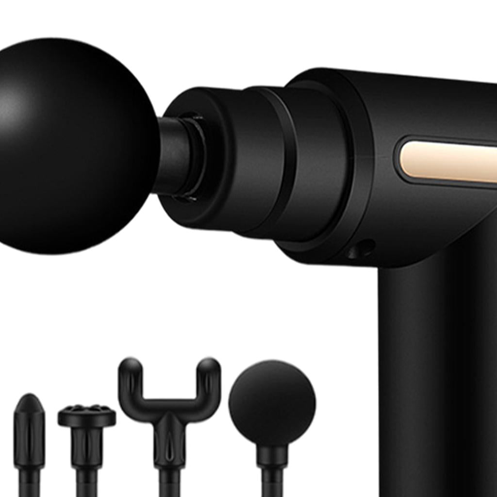 Muscle Massage Gun Percussion Massager Portable 6 Speed for Type-C Charge Black