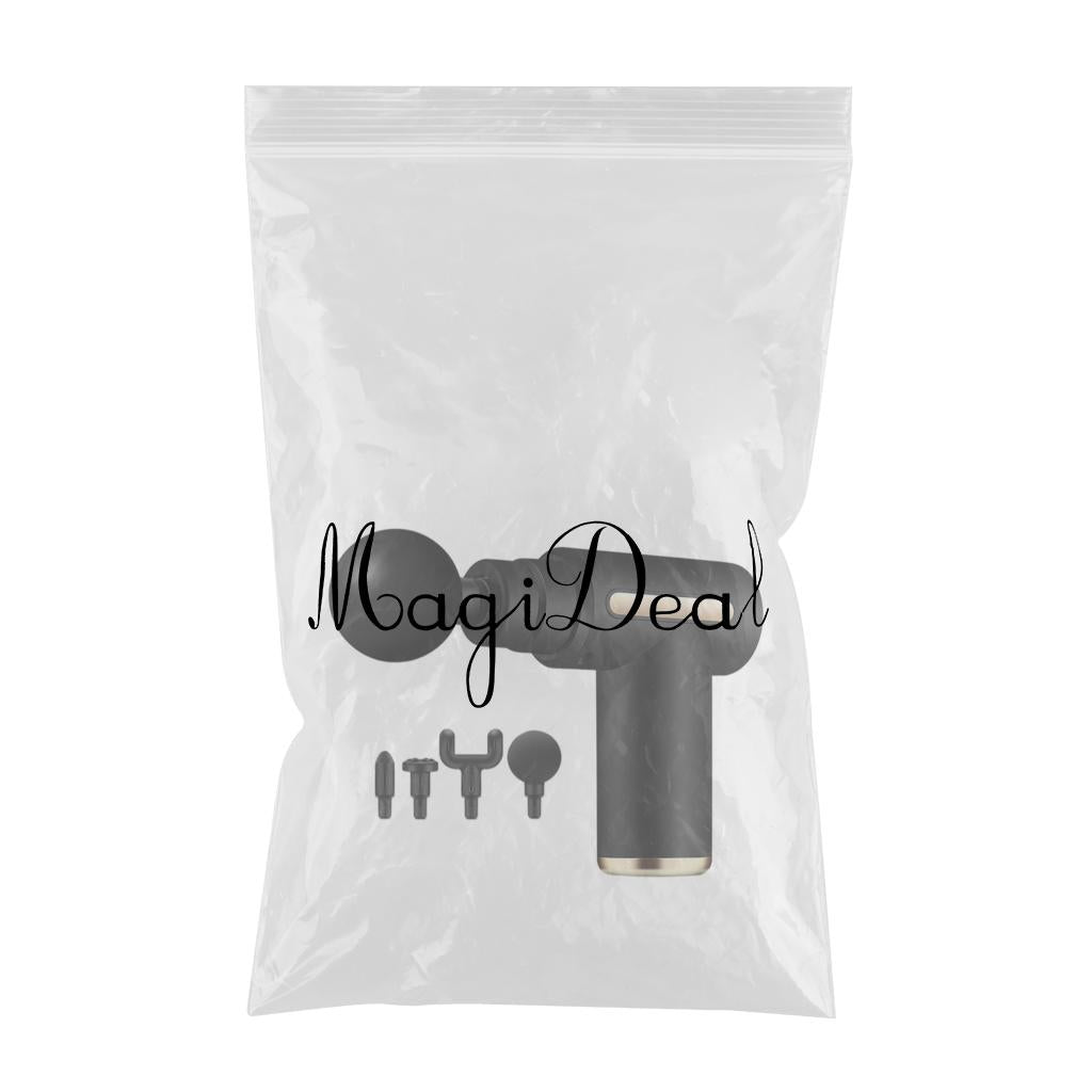 Muscle Massage Gun Percussion Massager Portable 6 Speed for Type-C Charge Black