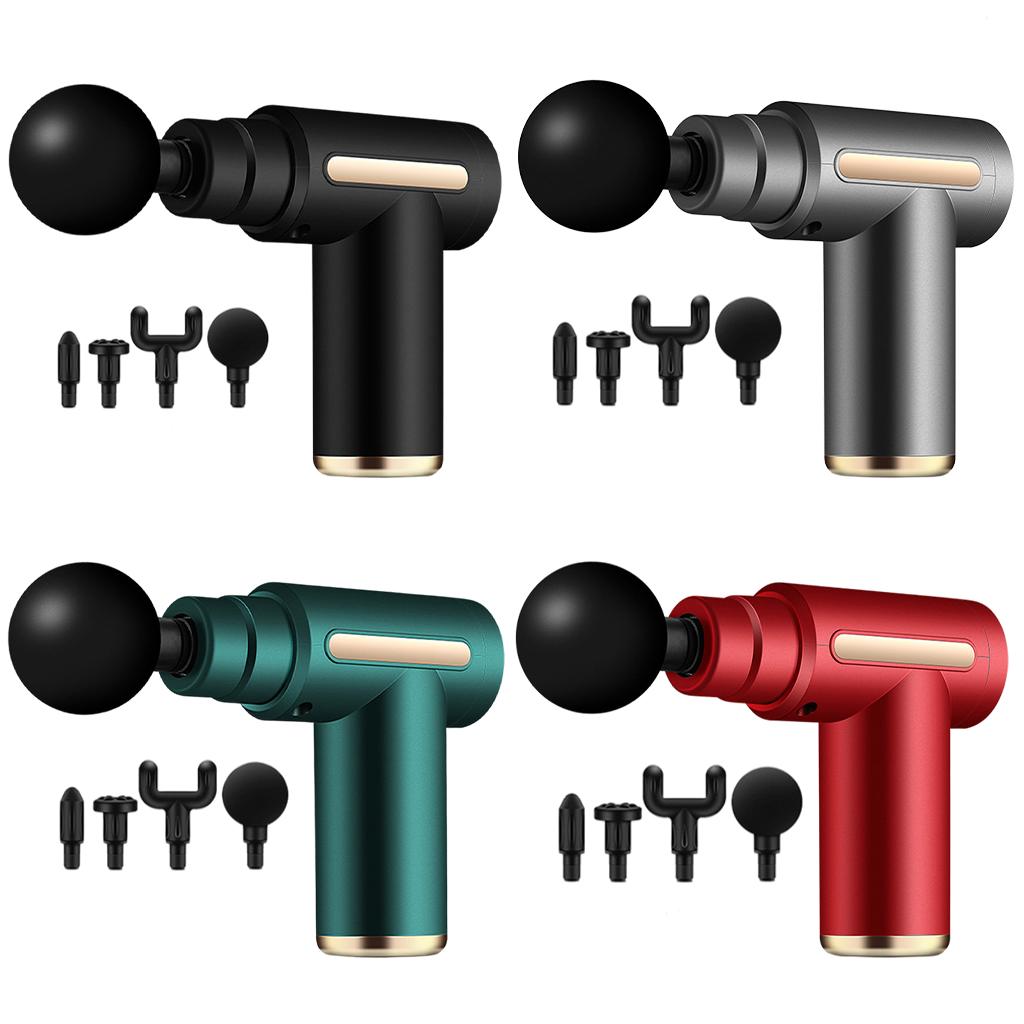 Muscle Massage Gun Percussion Massager Portable 6 Speed for Type-C Charge Black