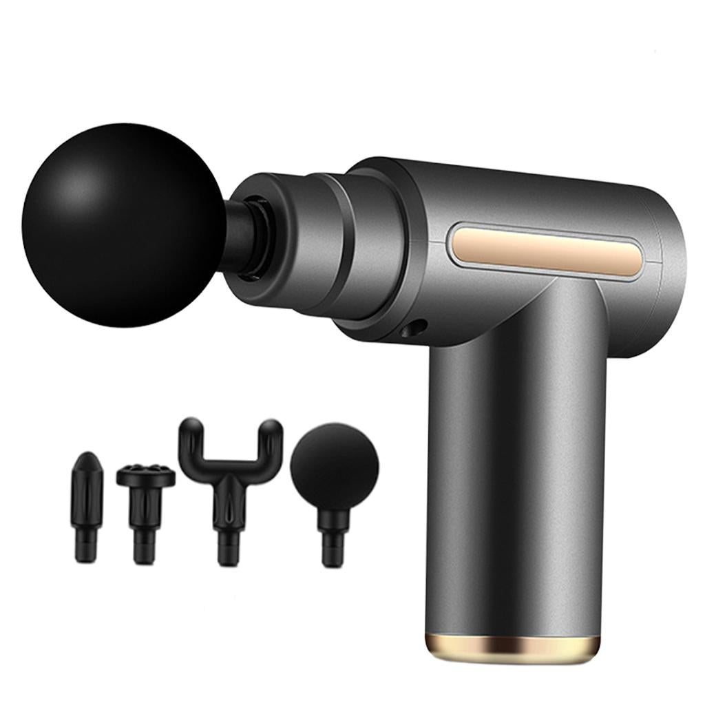 Muscle Massage Gun Percussion Massager Portable 6 Speed for Type-C Charge Gray