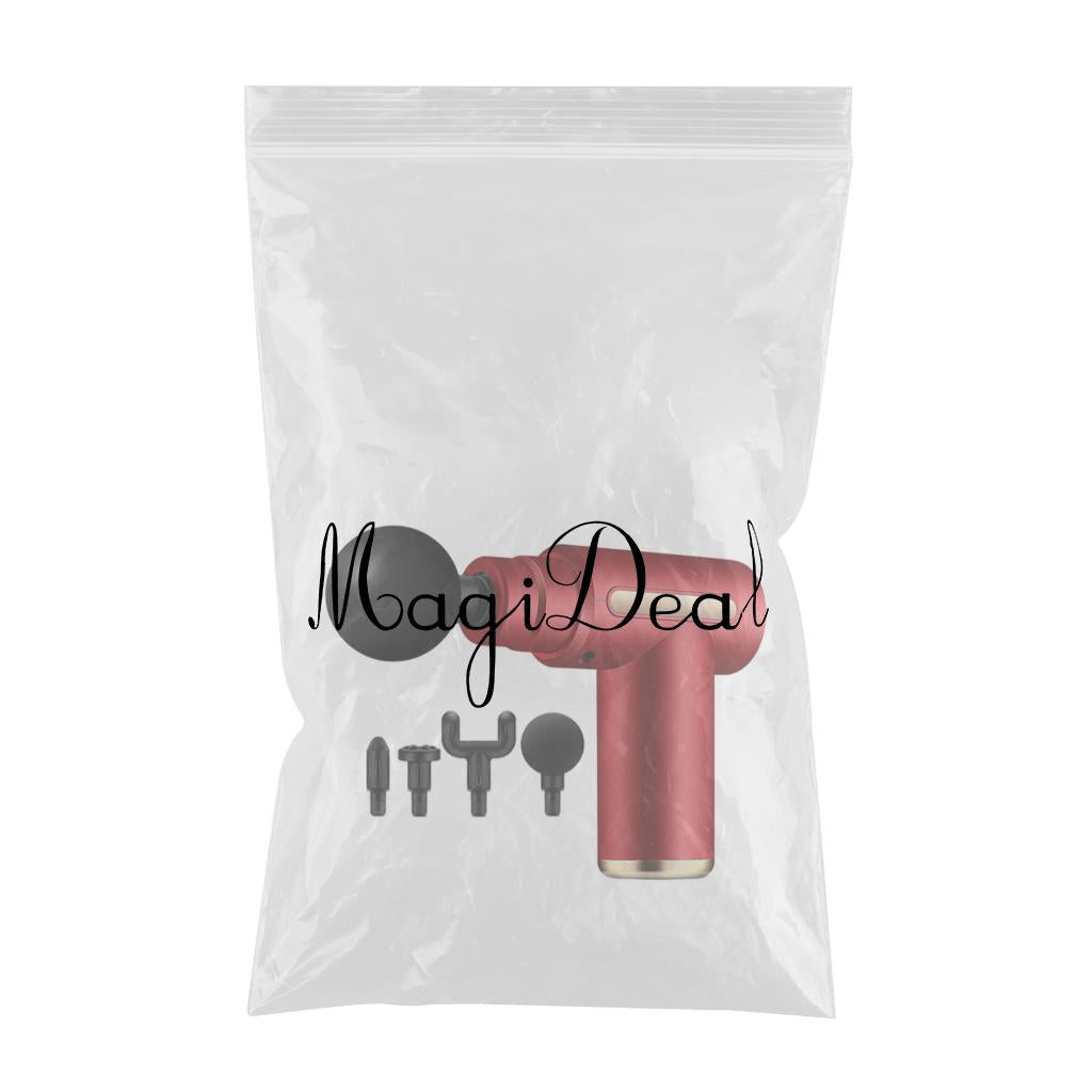 Muscle Massage Gun Percussion Massager Portable 6 Speed for Type-C Charge Red