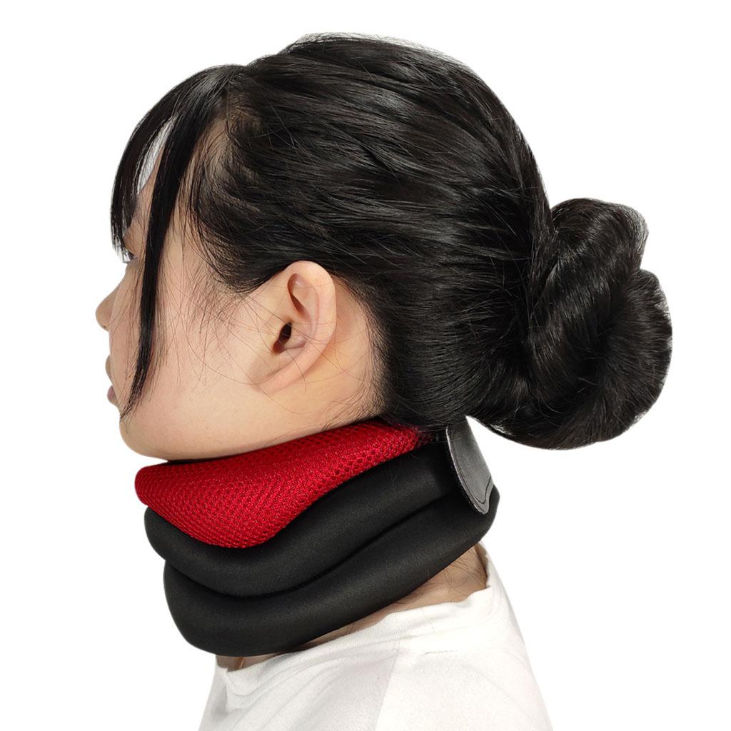 Neck Traction Posture Correction Breathable Pillow Head Cervical red