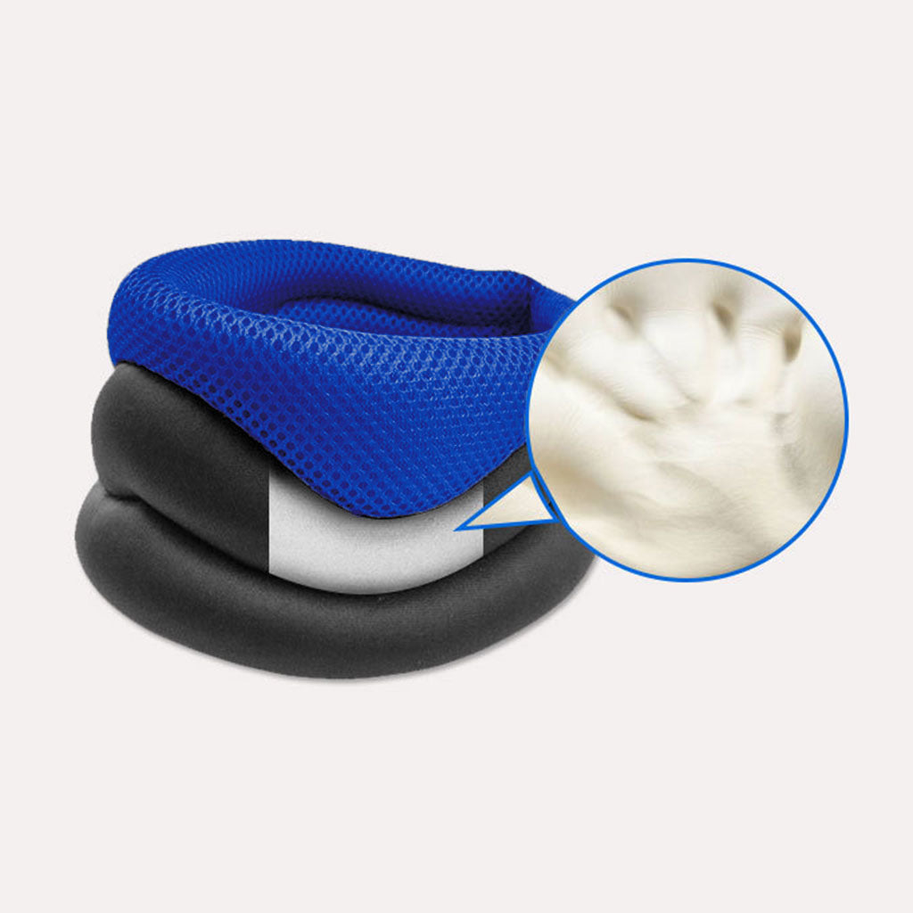 Neck Traction Posture Correction Breathable Pillow Head Cervical blue