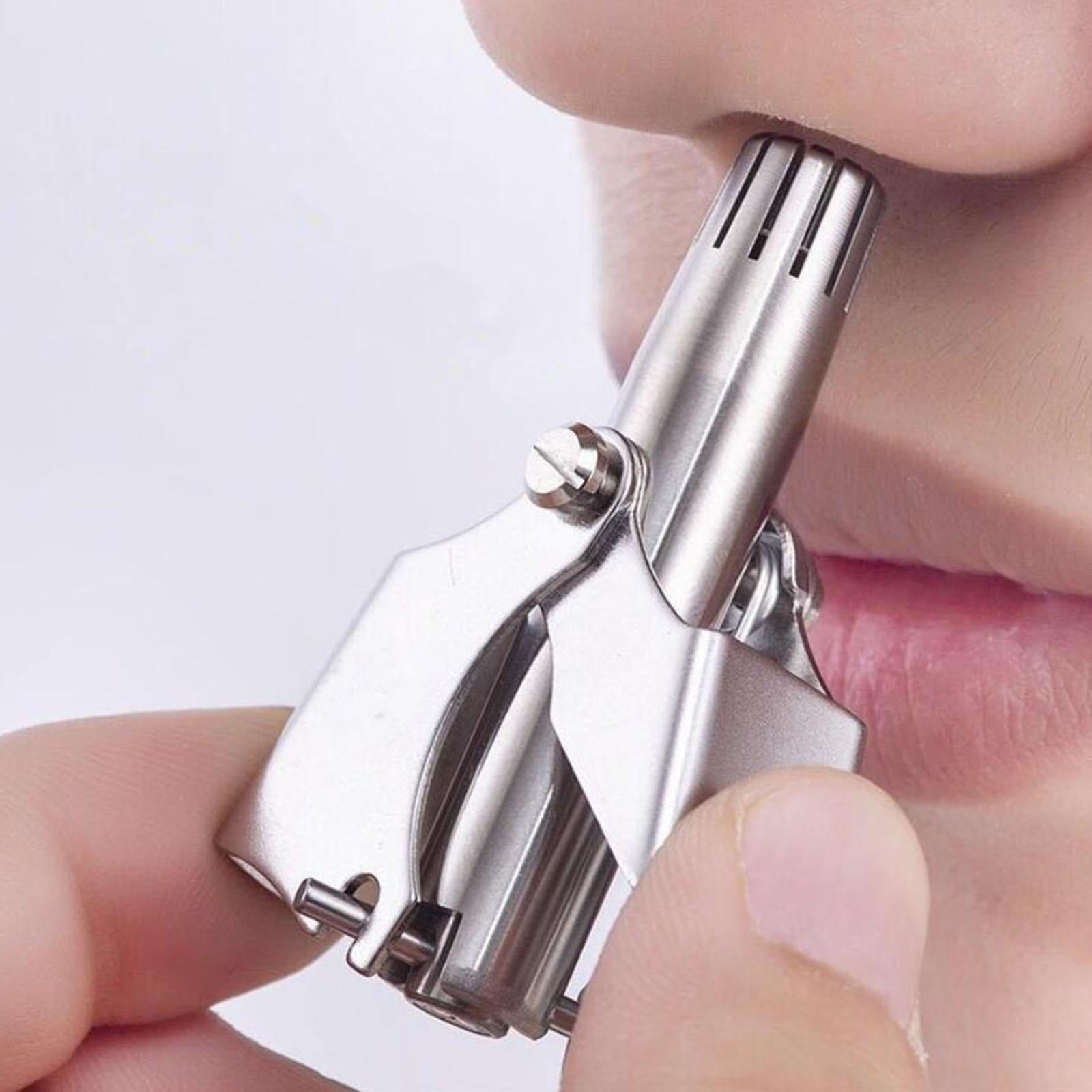 Nose Hair Trimmer Manual Device Brush Hair Removal Painless Clip Women