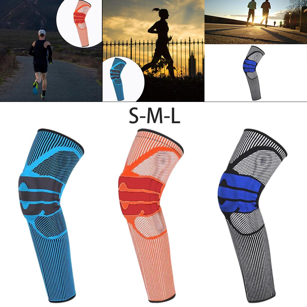 Knee Braces Support Protector Leg Sleeves for Men Women Black S