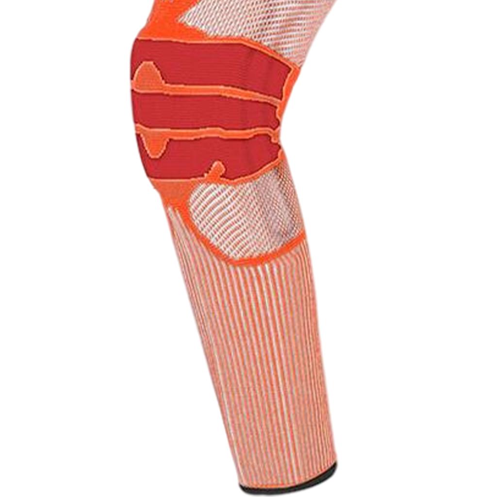 Knee Braces Support Protector Leg Sleeves for Men Women Orange S