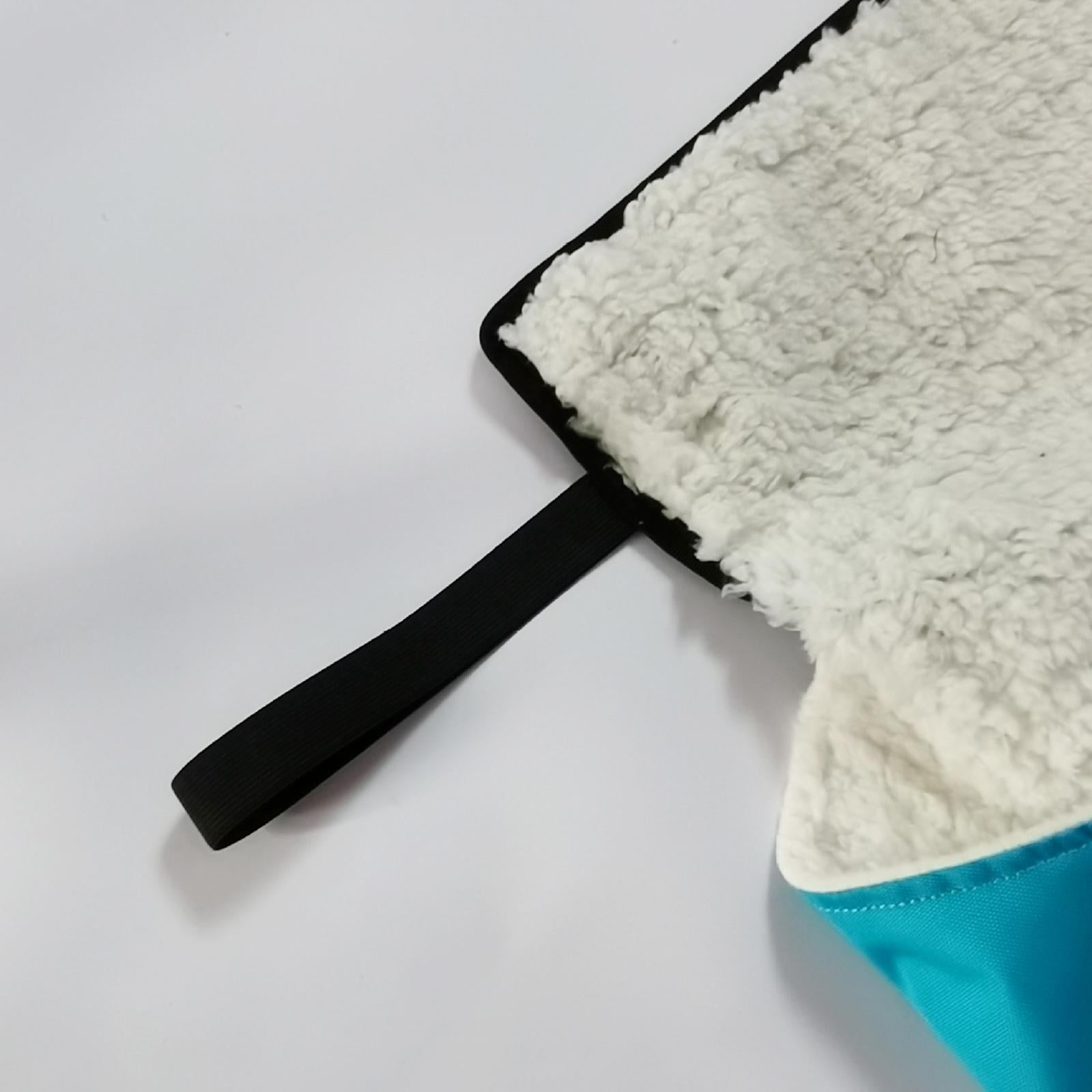 Winter Thick Plush Fleece Lined Wheelchair Blanket for Elderly Blue