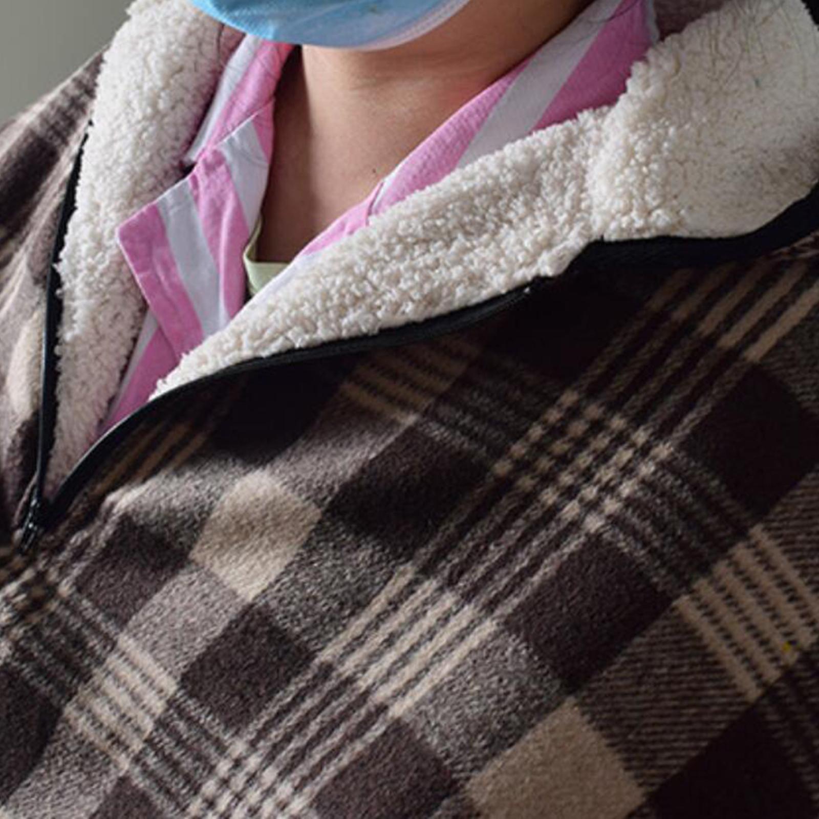 Wheelchair Poncho Warm Soft Blanket for The Aged Patients Leg Protection