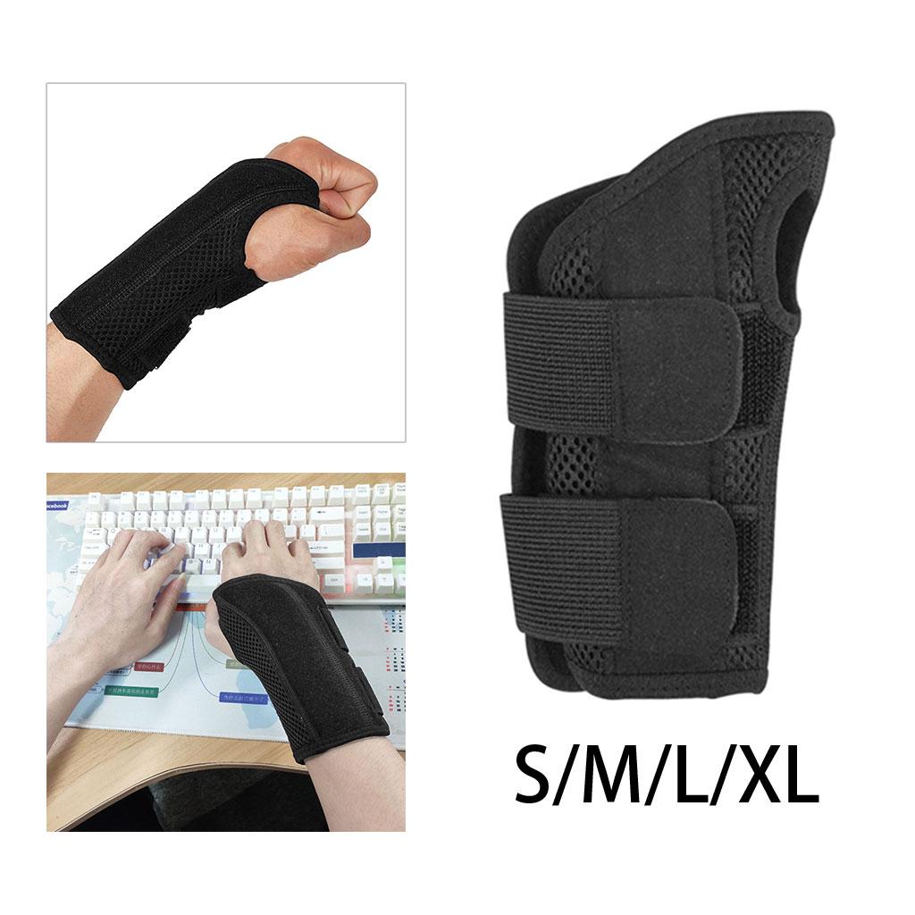 Wrist Brace Mesh Fabric Fitted for Left Right Hands Sports Joint Instability Left S M