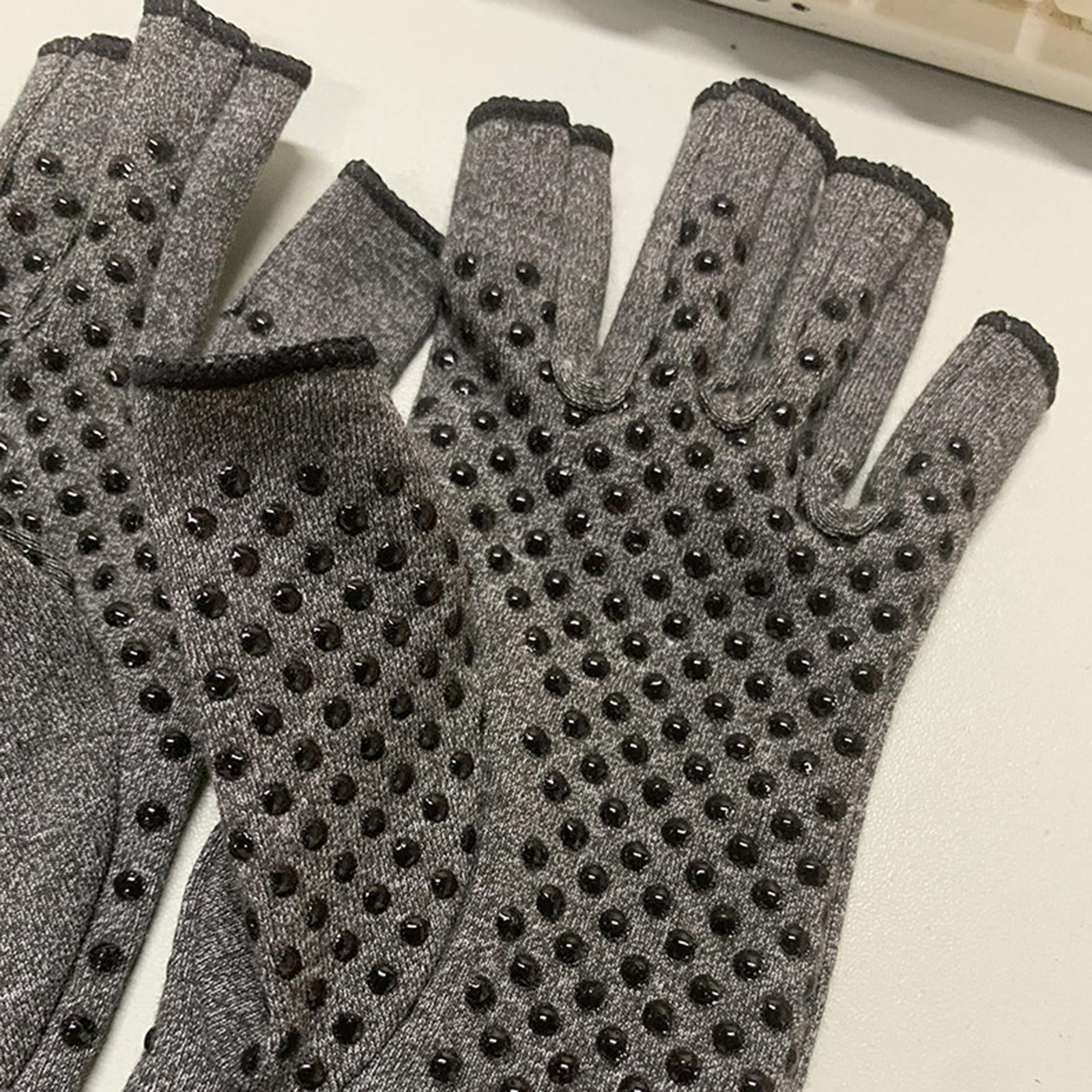 Magnetic Therapeutic Arthritic Half Finger Compress Gloves Therapy M