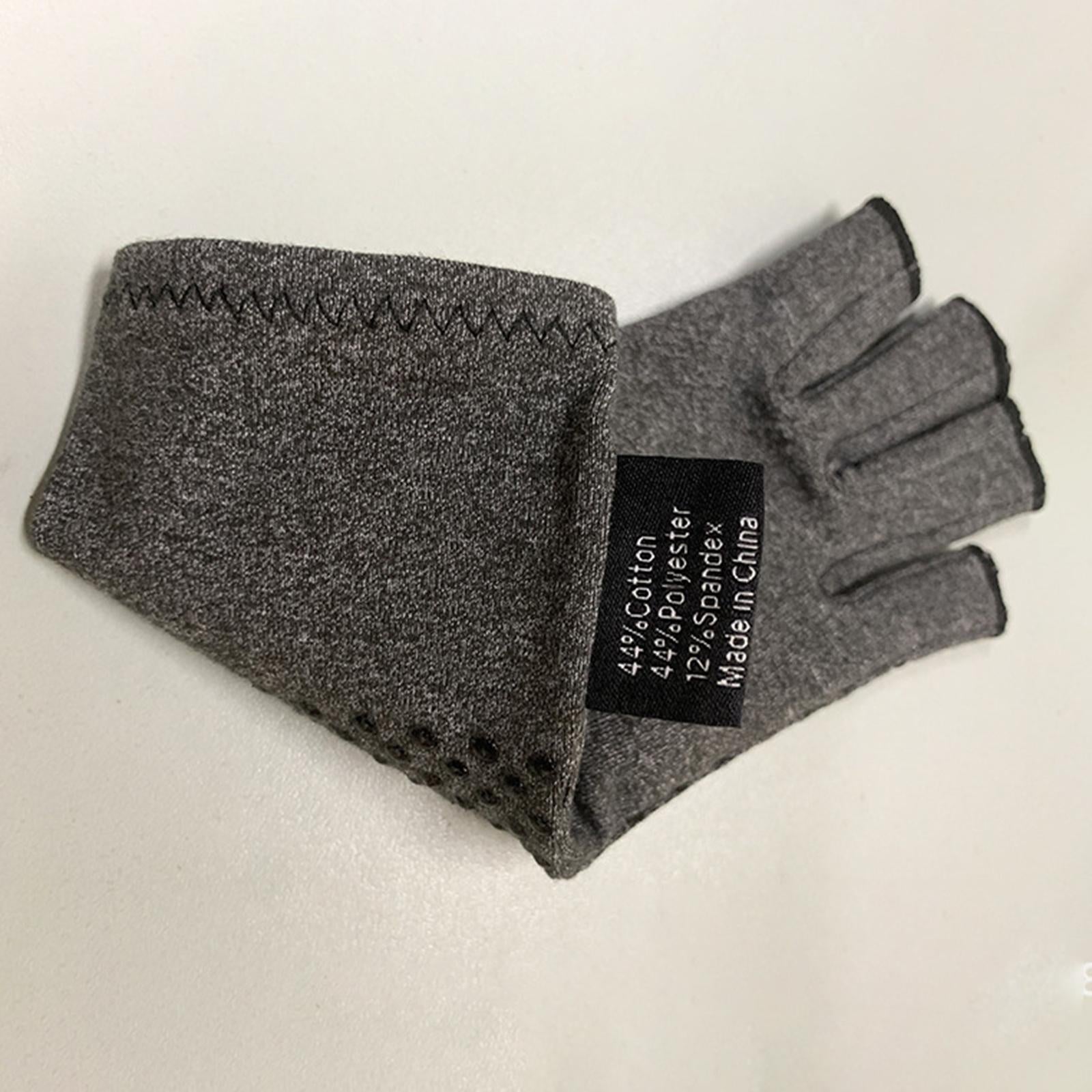 Magnetic Therapeutic Arthritic Half Finger Compress Gloves Therapy L