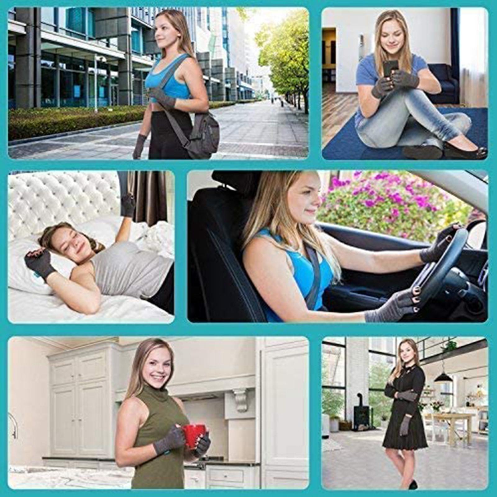 Fingerless Arthritis Compression Gloves for Relieve Carpal Tunnel Aches M