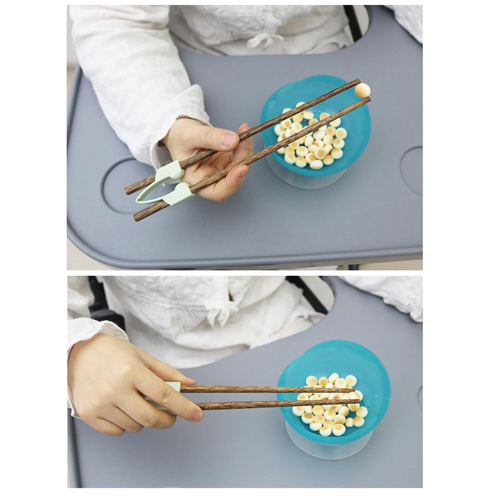 Chopsticks Aided Tableware Recovery Wood Replaceable Food Aid for Elderly