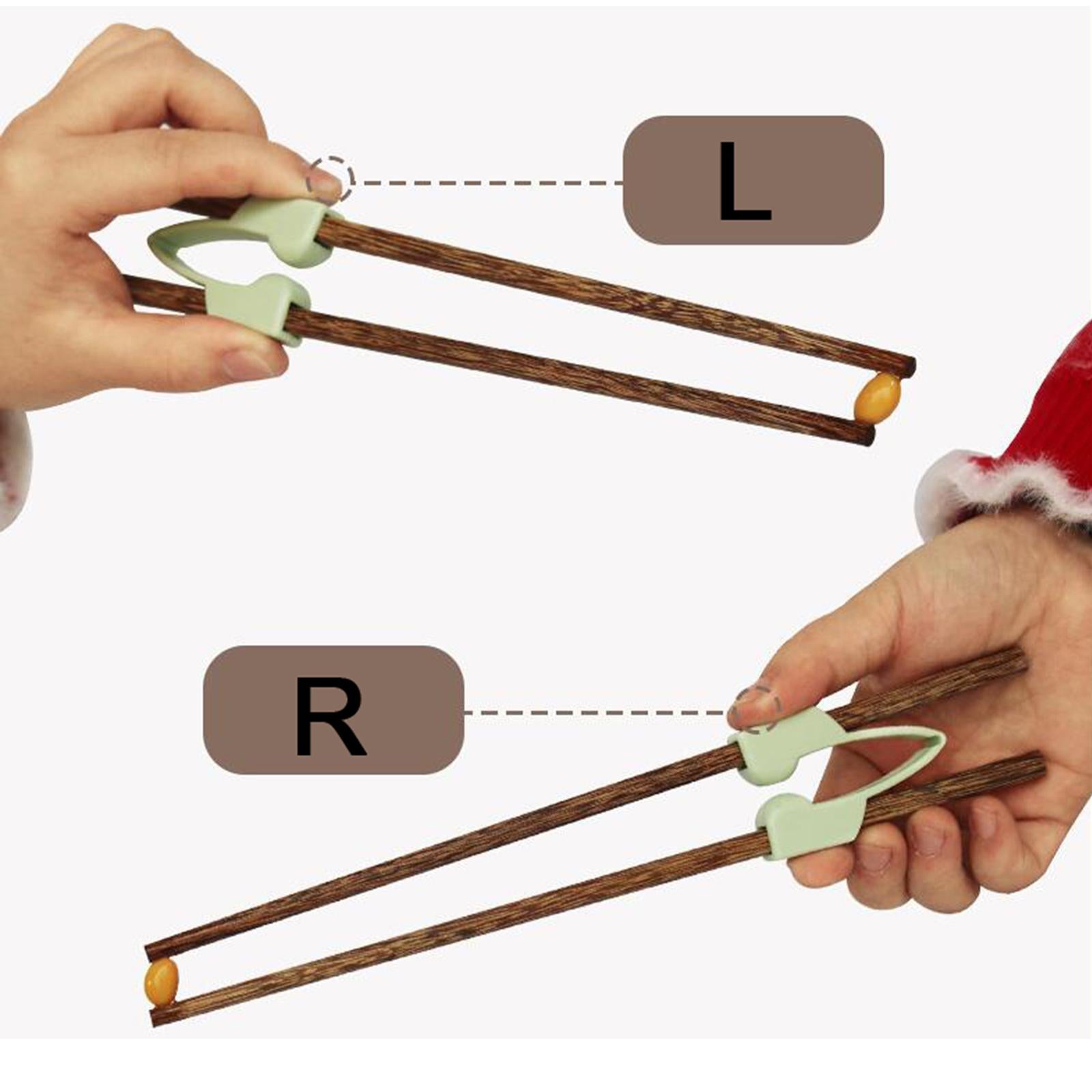 Chopsticks Aided Tableware Recovery Wood Replaceable Food Aid for Elderly