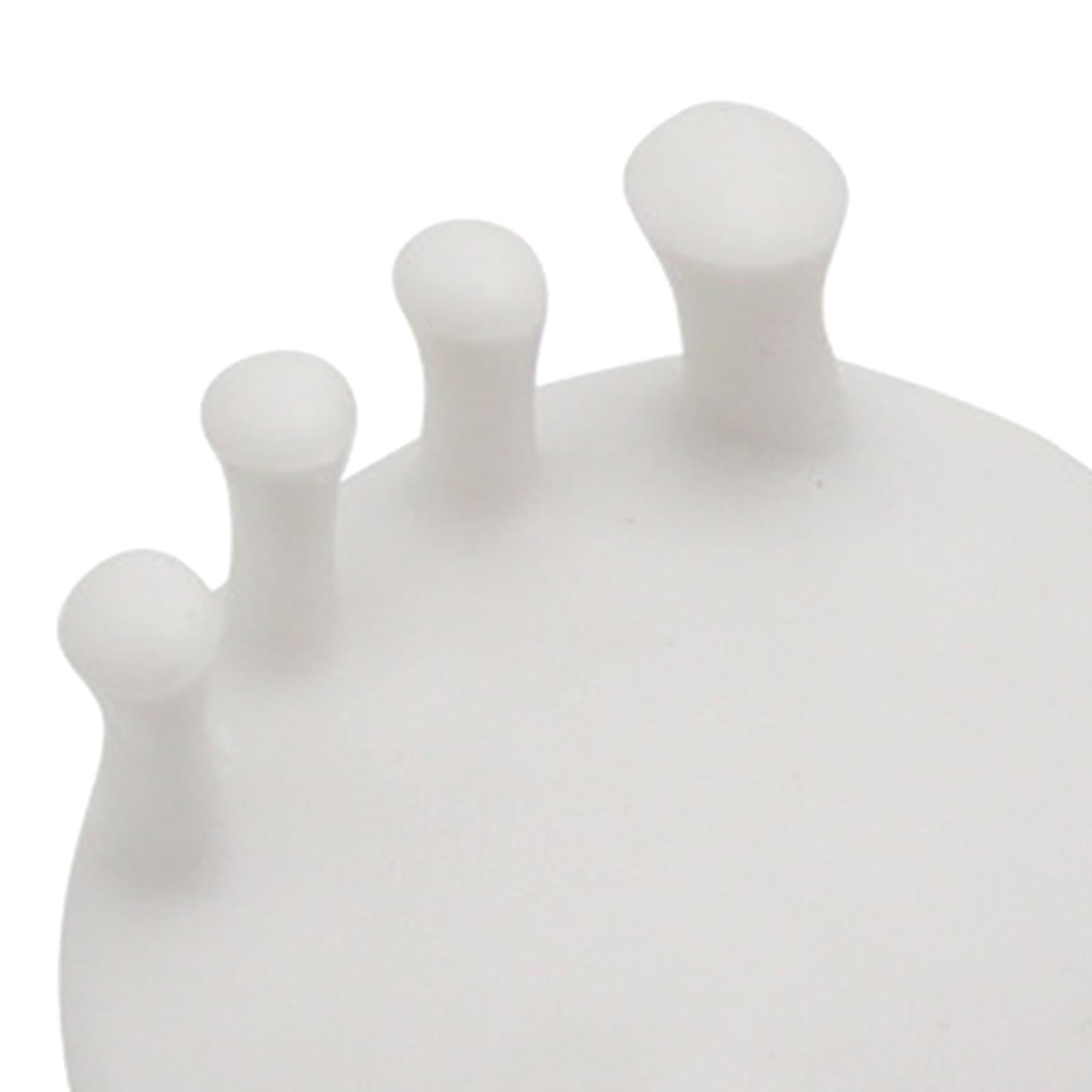 2x Toe Separators Universal Size for Correct Bunions Overlapping Toes white