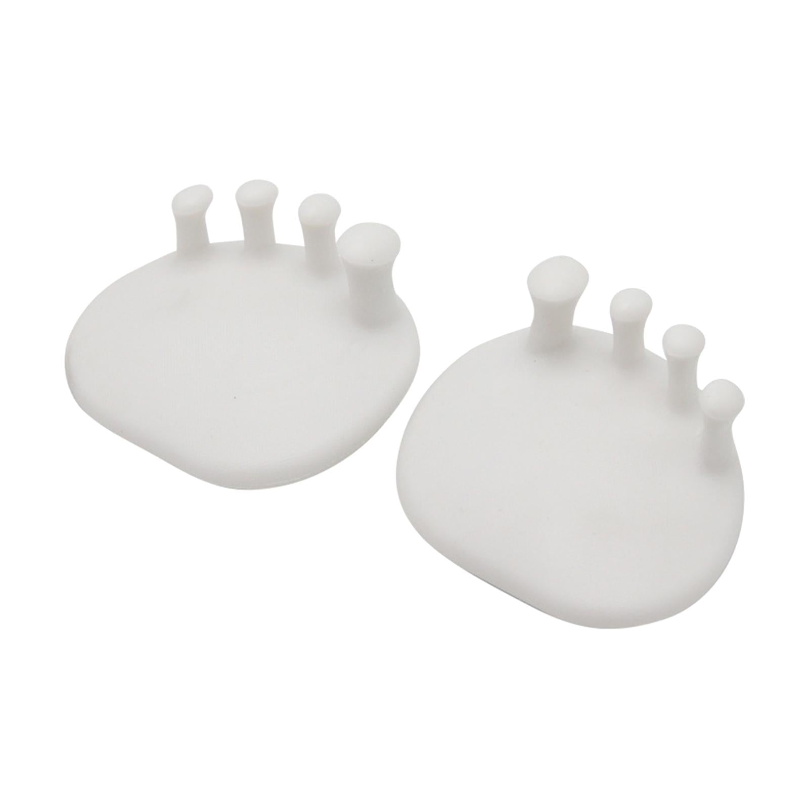 2x Toe Separators Universal Size for Correct Bunions Overlapping Toes white