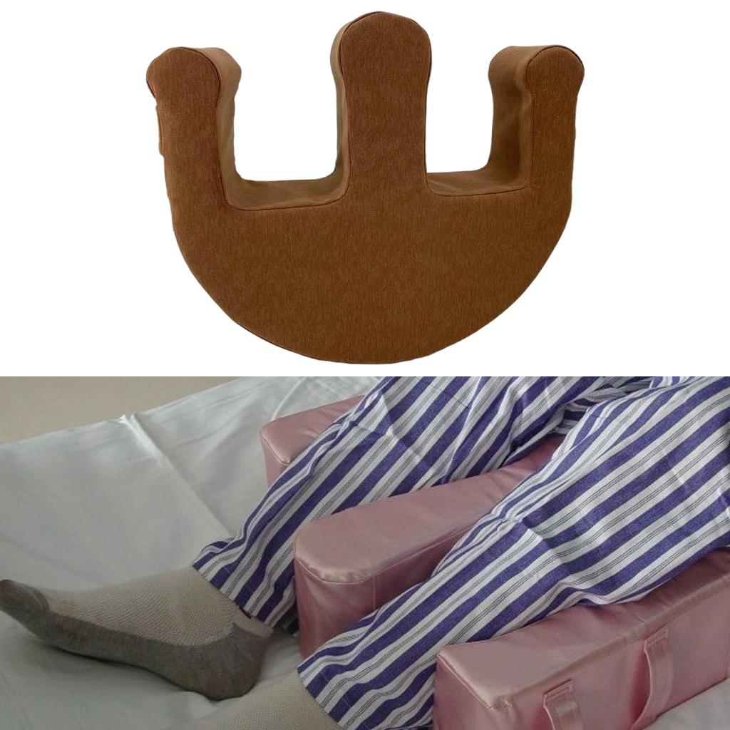U-Shaped Leg Pillow Positioning Anti-Bedsore Nursing Device Pu Coffee Color