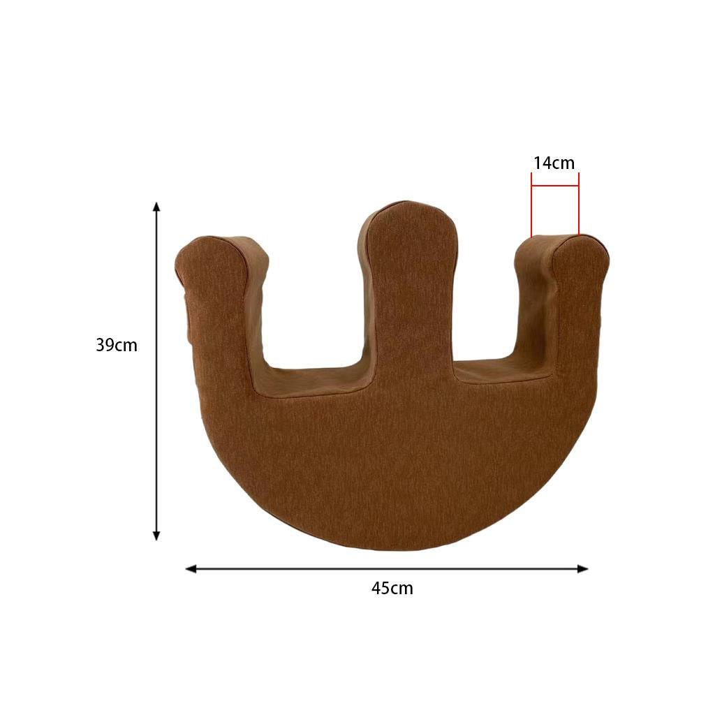 U-Shaped Leg Pillow Positioning Anti-Bedsore Nursing Device Pu Coffee Color