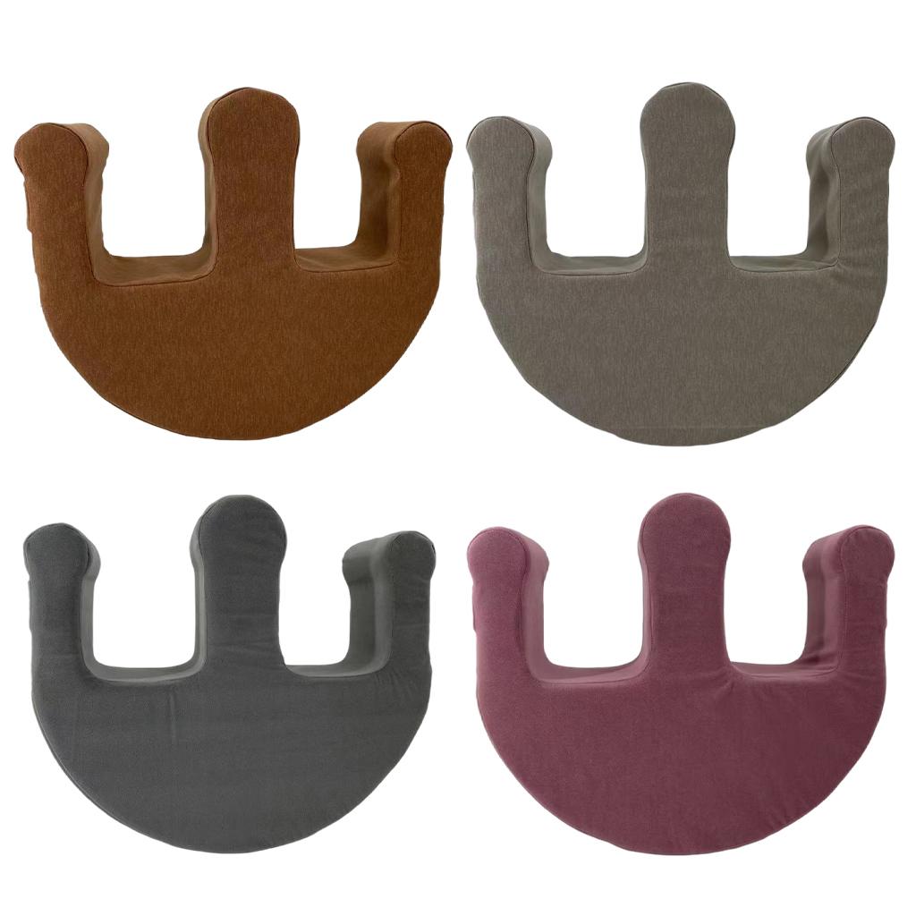 U-Shaped Leg Pillow Positioning Anti-Bedsore Nursing Device Pu Coffee Color