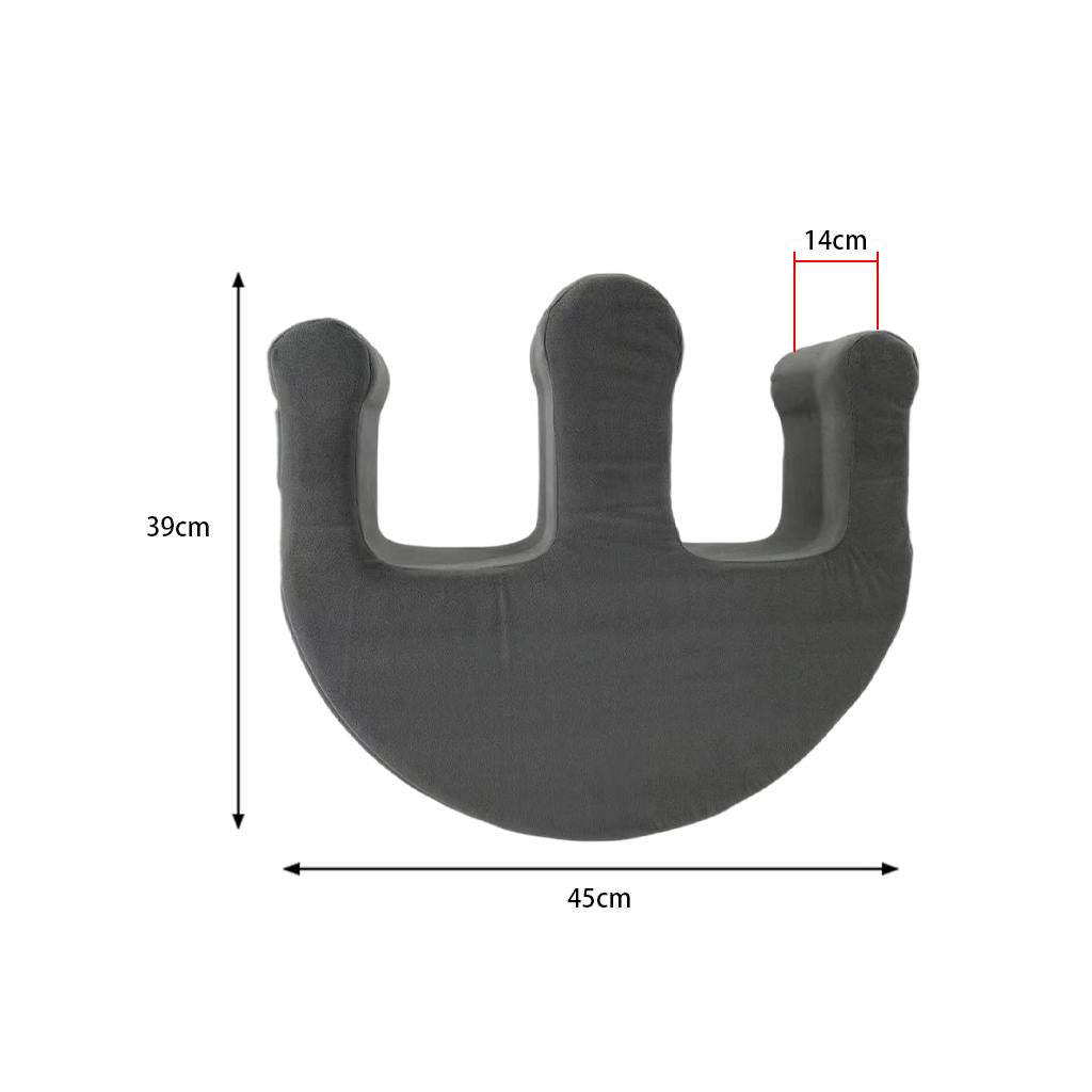 U-Shaped Leg Pillow Positioning Anti-Bedsore Nursing Device Flannel Gray
