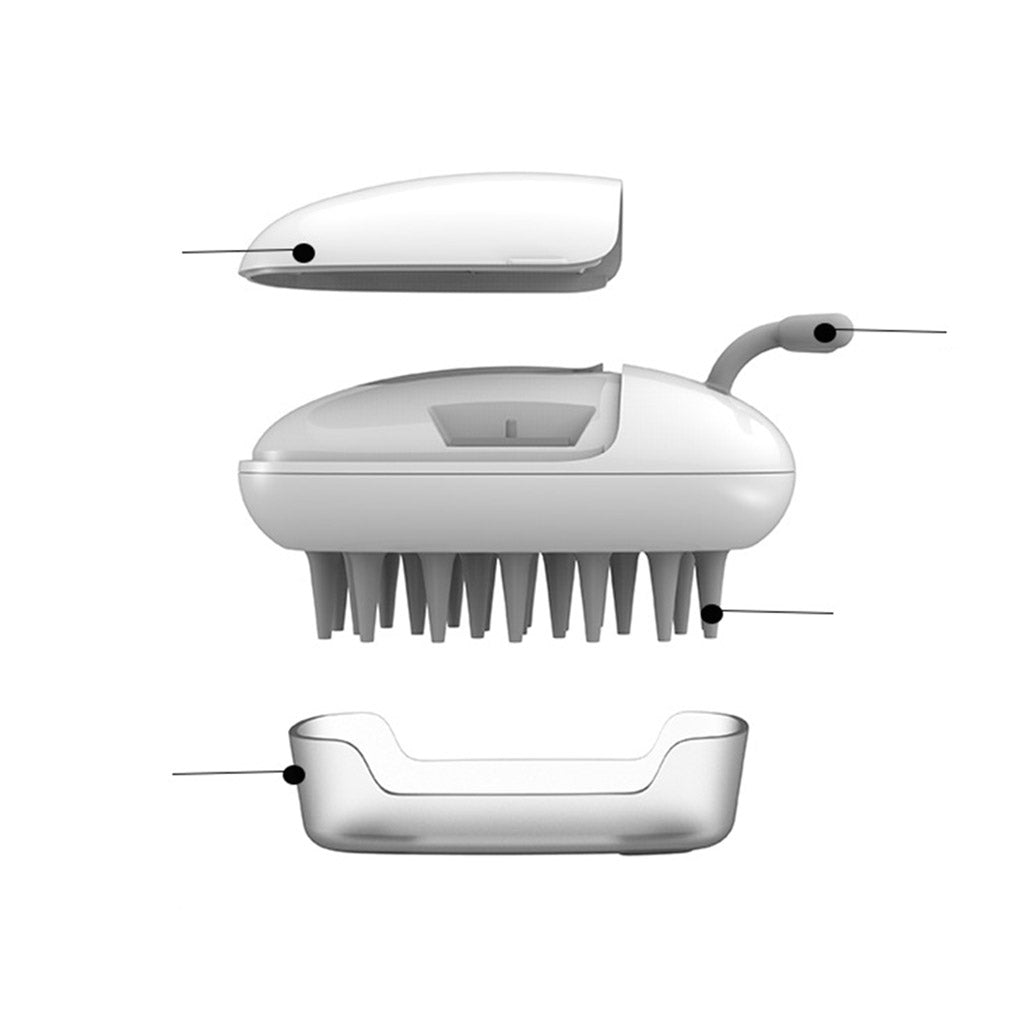Scalp Serum Applicator Hair Silicone Comb Simple Curved Design 20ml