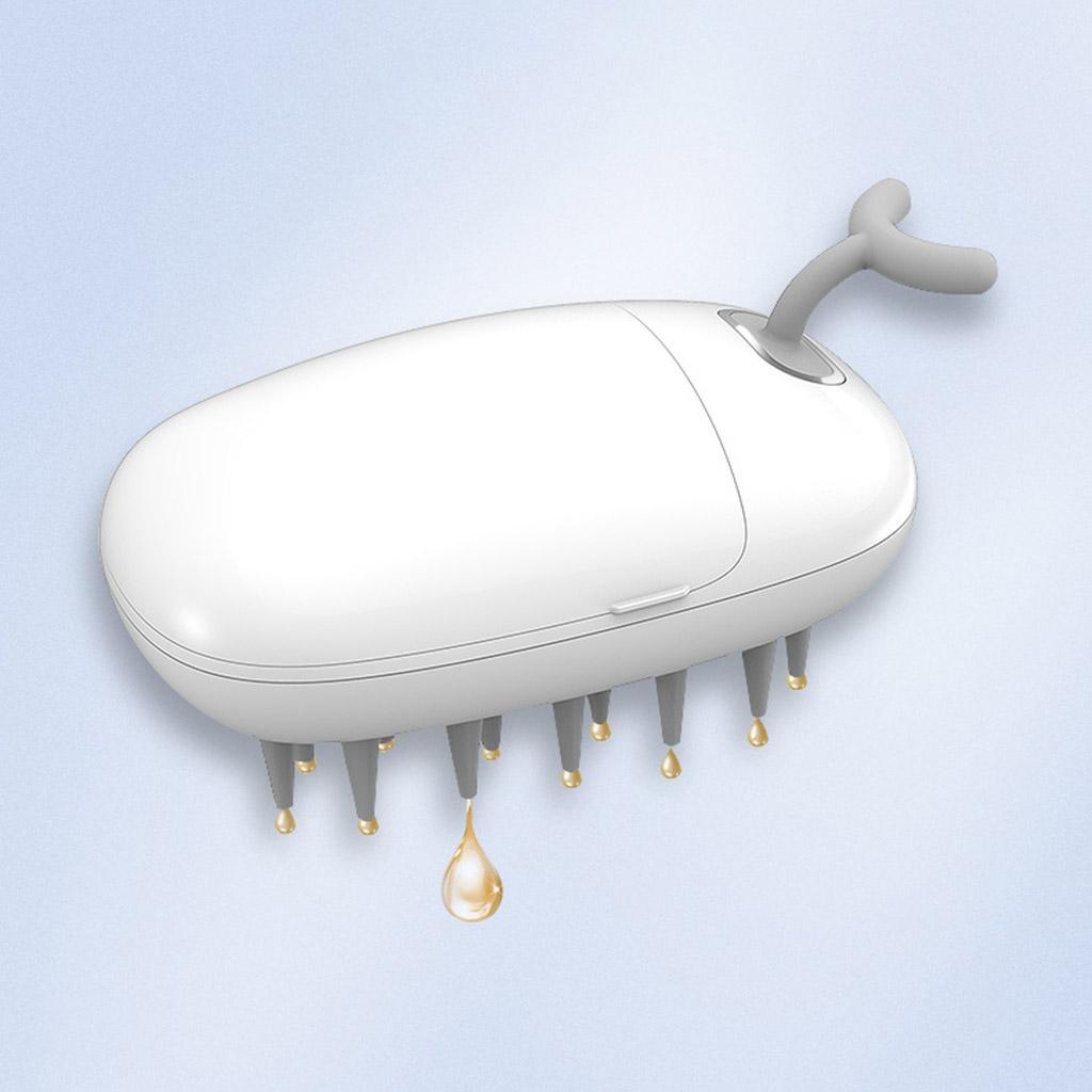 Scalp Serum Applicator Hair Silicone Comb Simple Curved Design 20ml