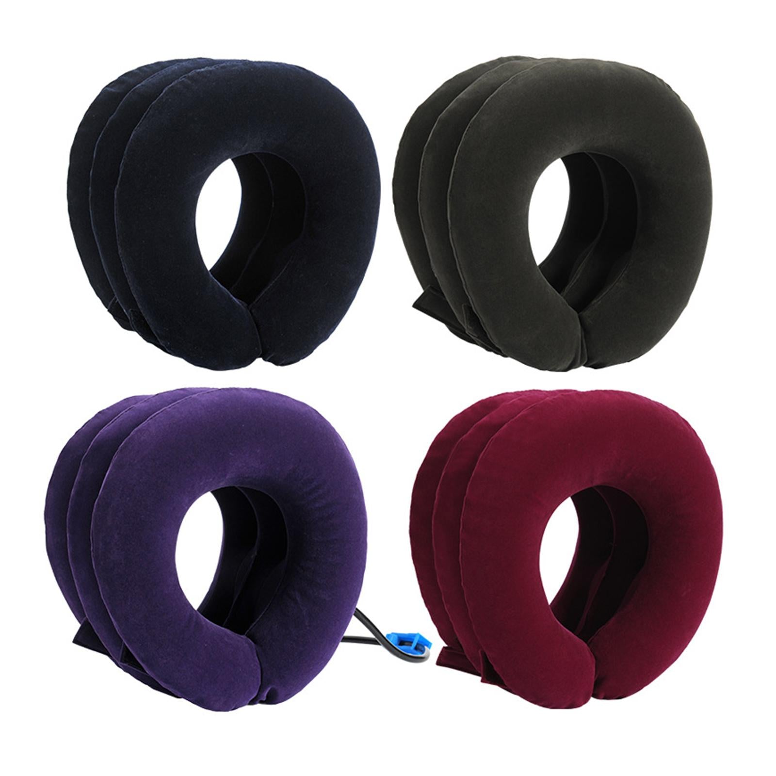 Cervical Vertebra Traction Device Inflatable Metal Ball for Office blue