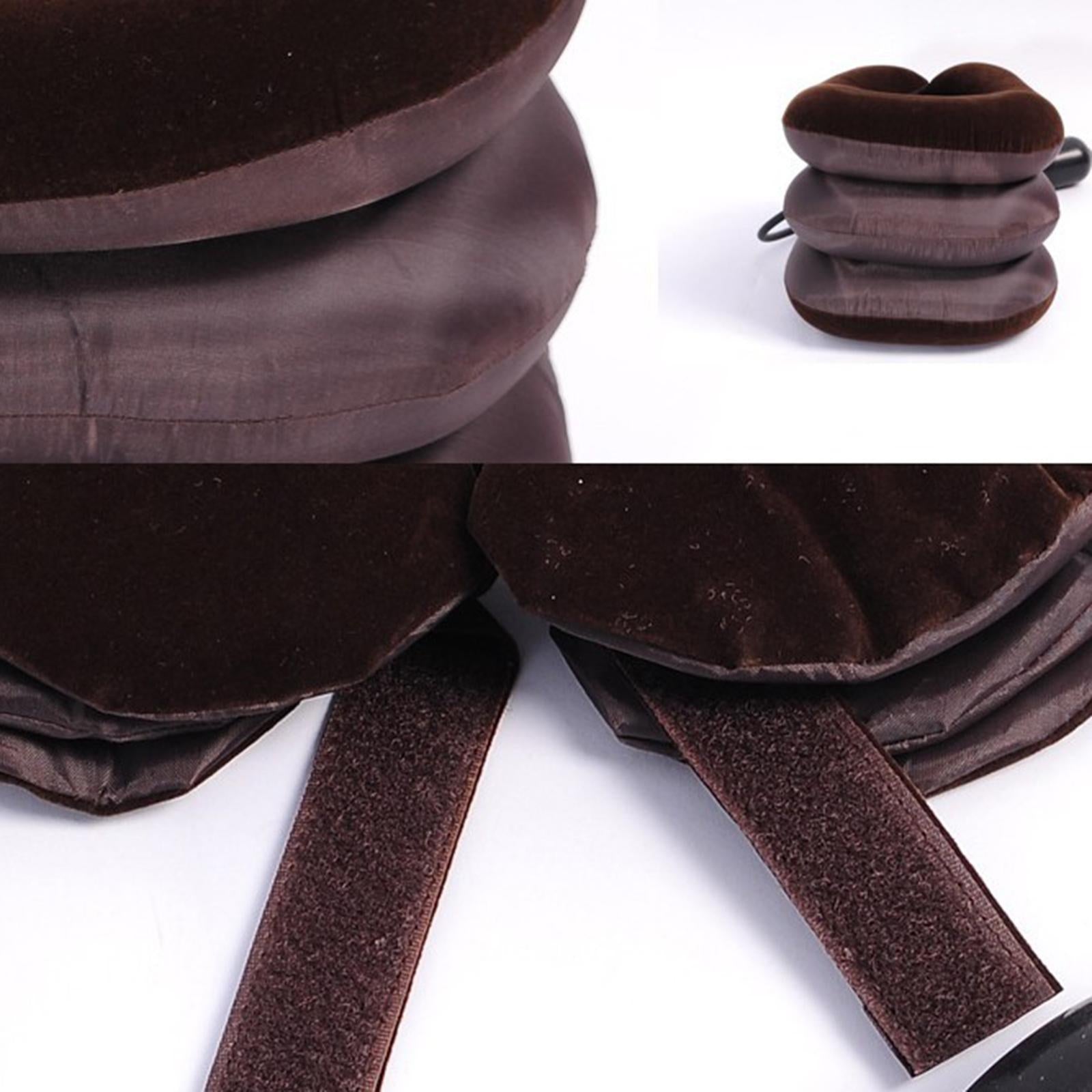 Neck Brace Single Pipe Inflatable Pillow Stretcher Neck Guard for Men coffee