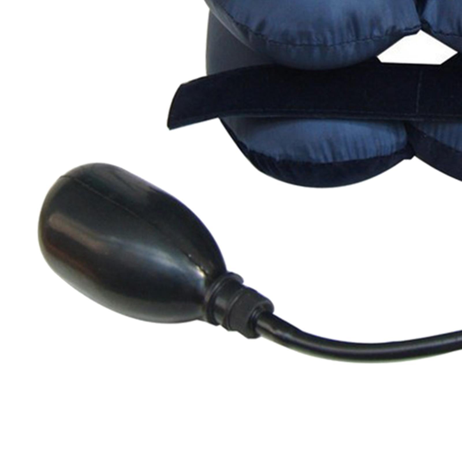 Neck Brace Single Pipe Inflatable Pillow Stretcher Neck Guard for Men blue