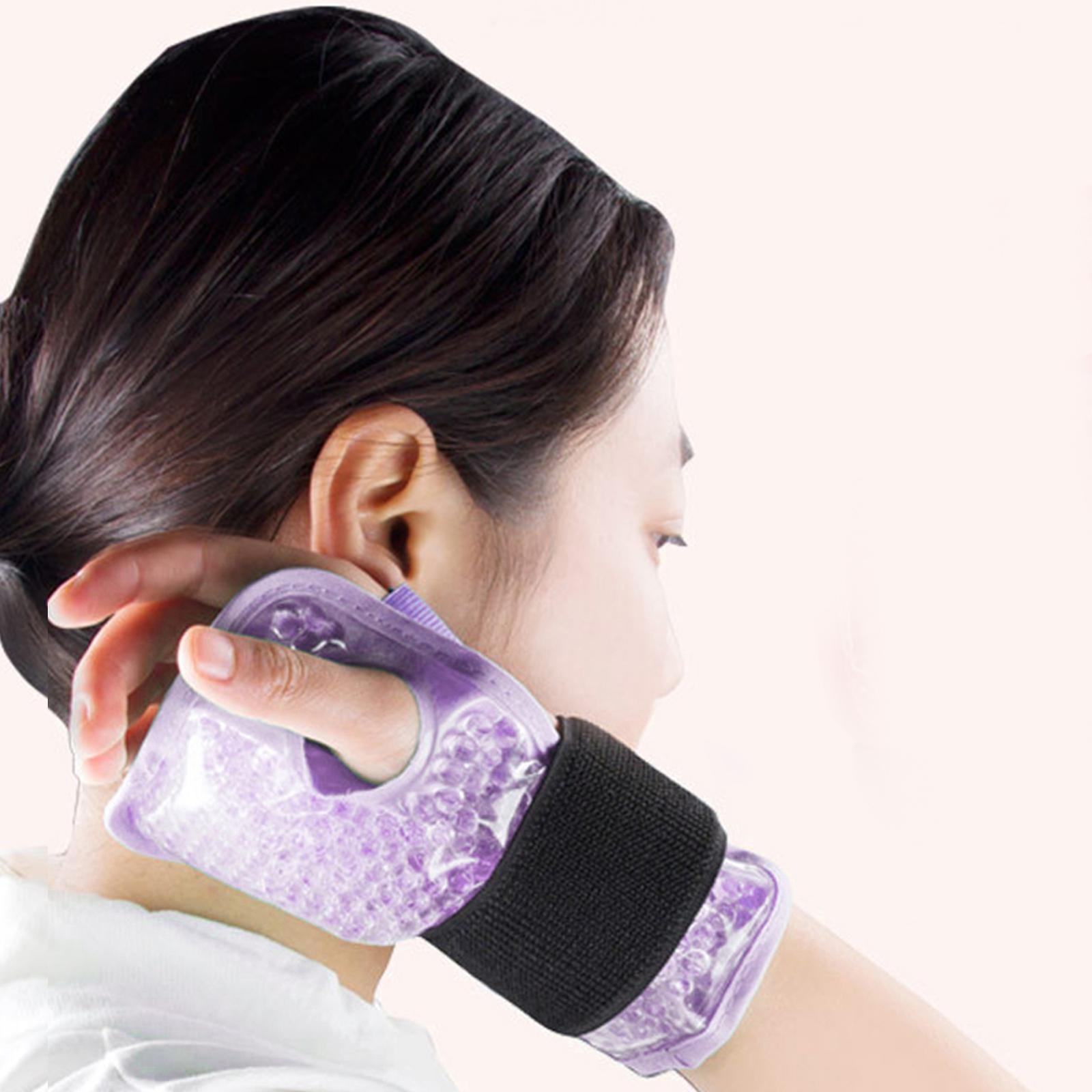 Heated Wristband 1 Pair Hot Compress Adjust Right Left Relax for Hand purple