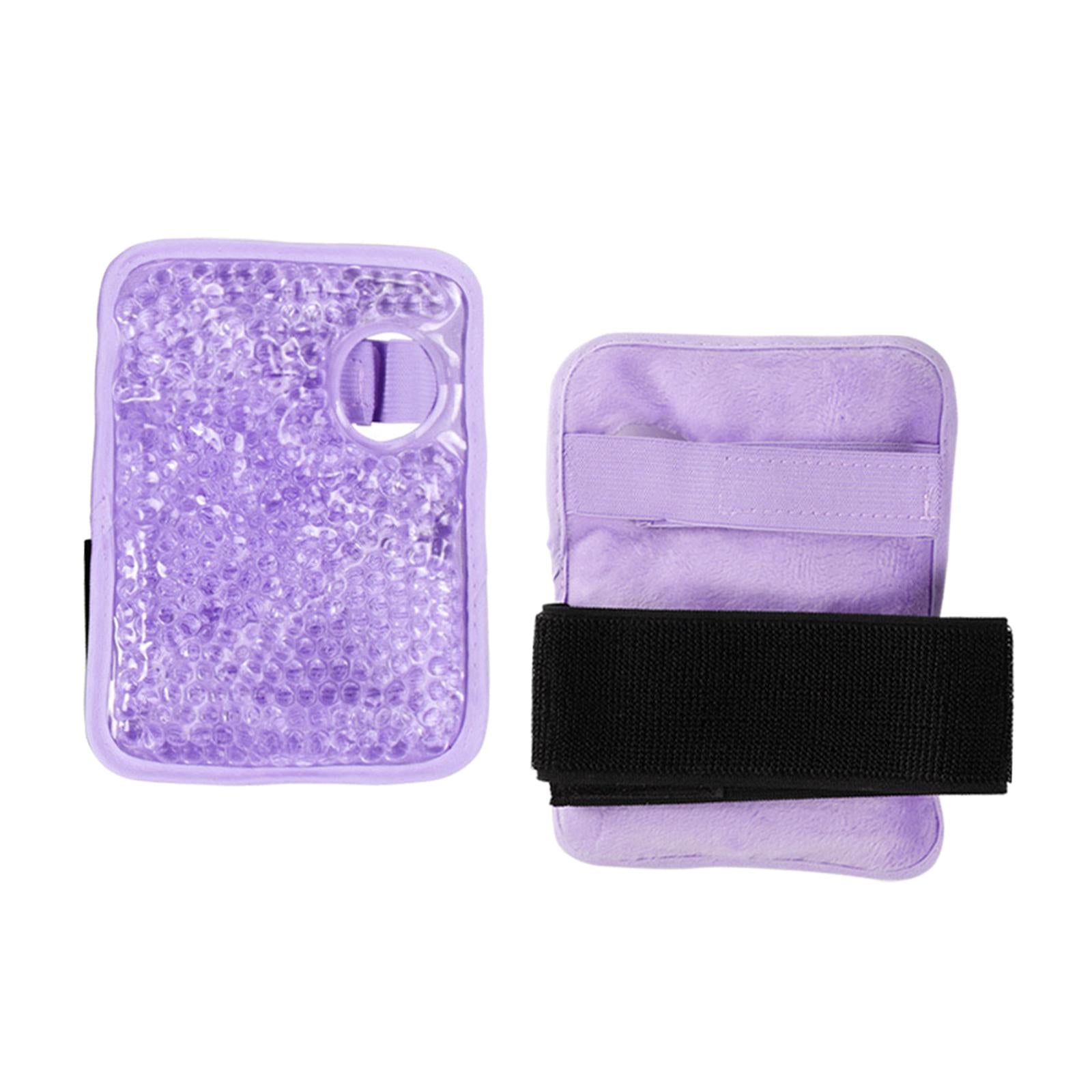 Heated Wristband 1 Pair Hot Compress Adjust Right Left Relax for Hand purple