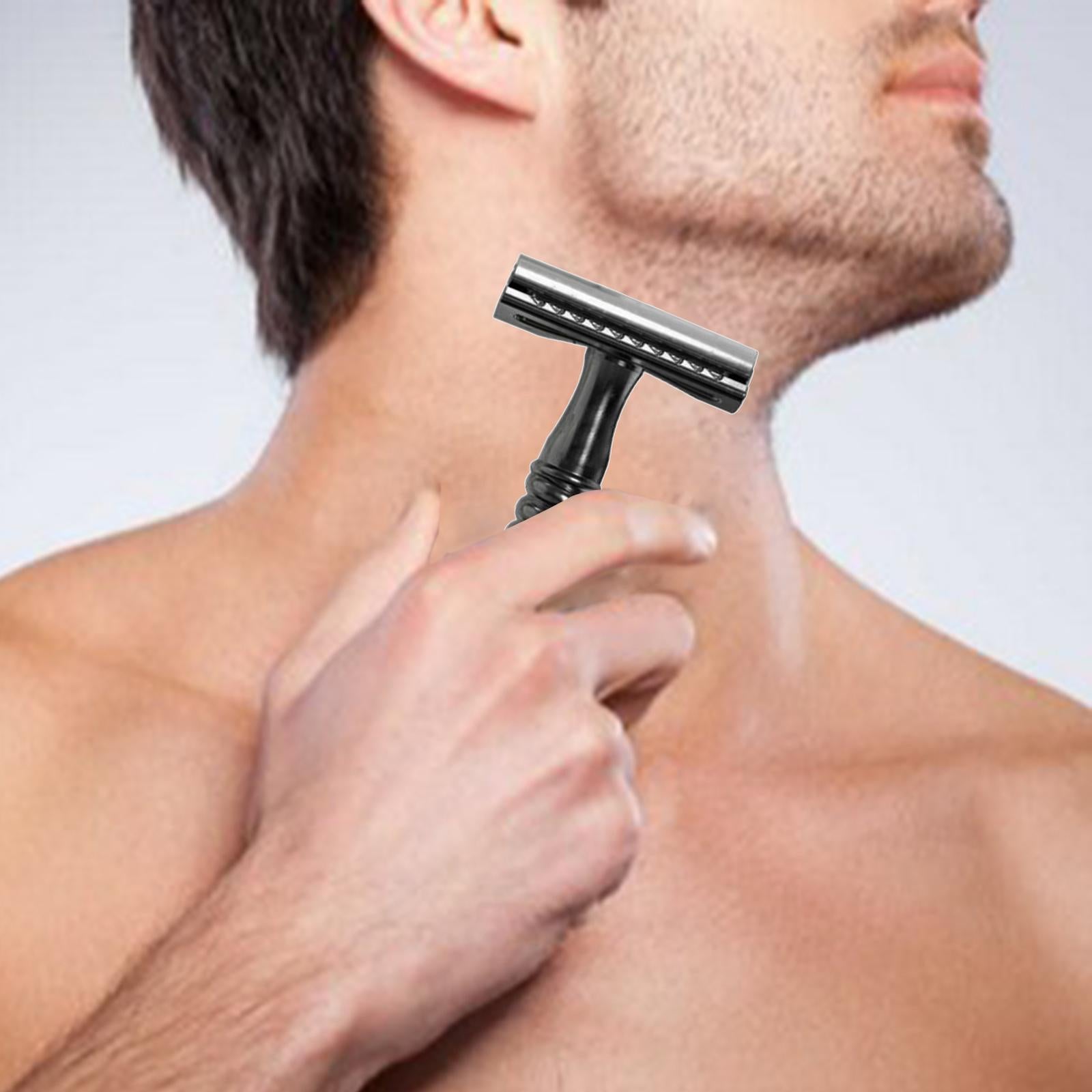 Metal Safety Razor Double Sided Premium One Single Travel Black