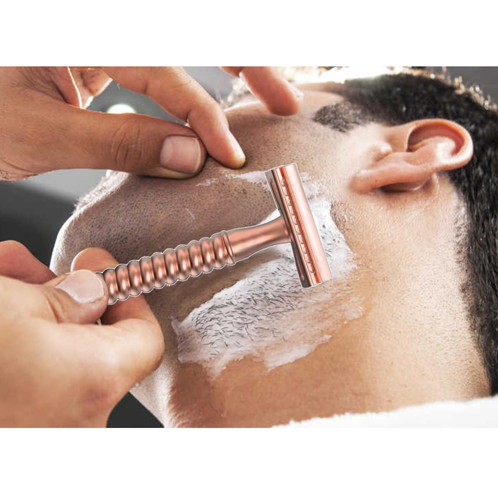 Metal Safety Razor Double Sided Premium One Single Travel Rose Golden