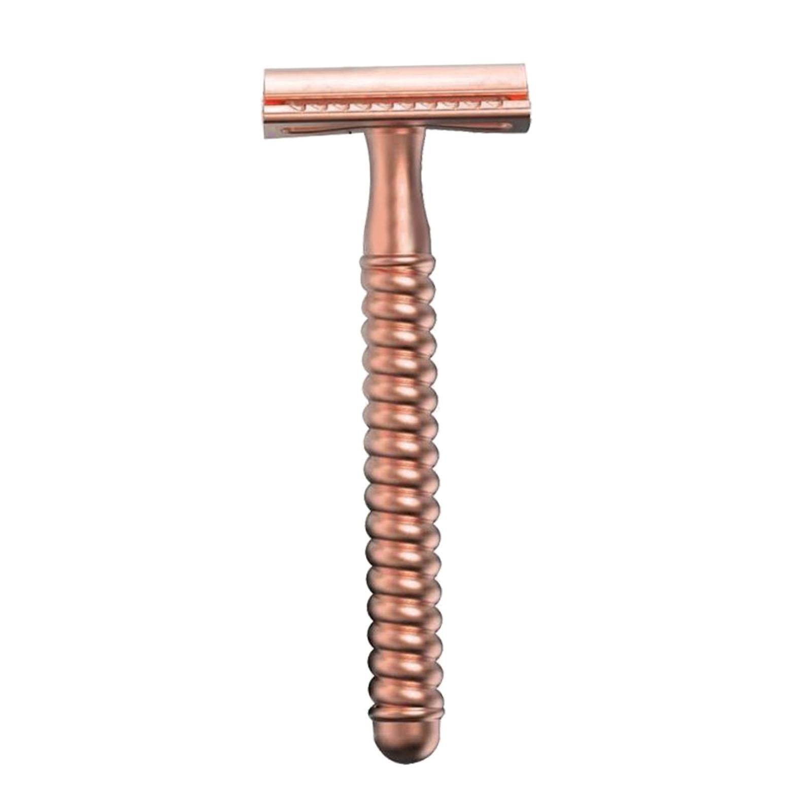 Metal Safety Razor Double Sided Premium One Single Travel Rose Golden