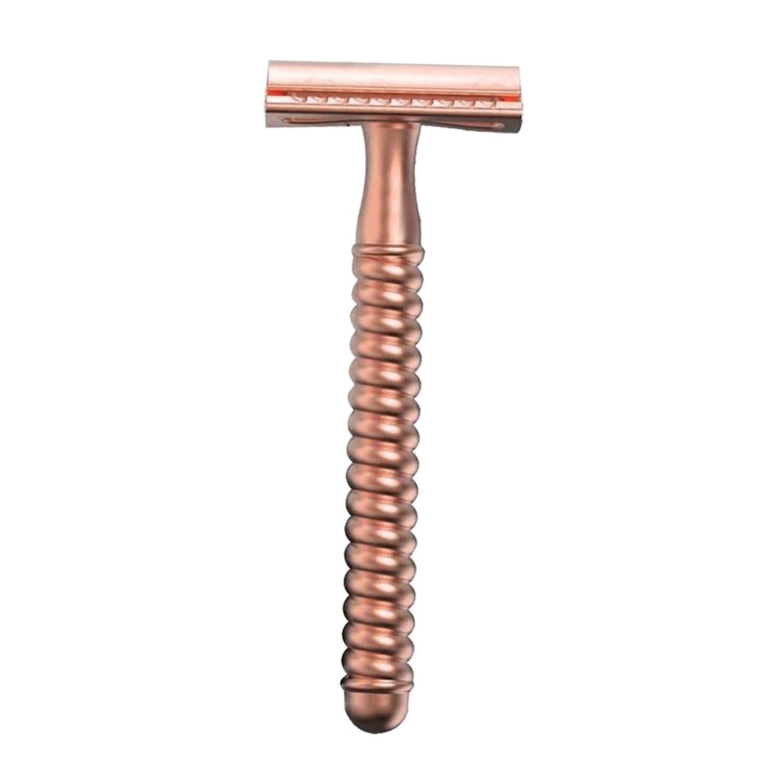 Metal Safety Razor Double Sided Premium One Single Travel Rose Golden