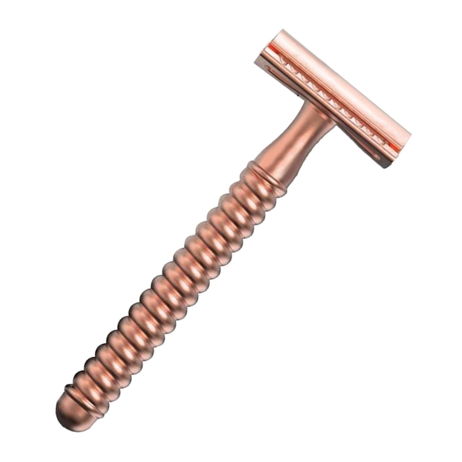 Metal Safety Razor Double Sided Premium One Single Travel Rose Golden