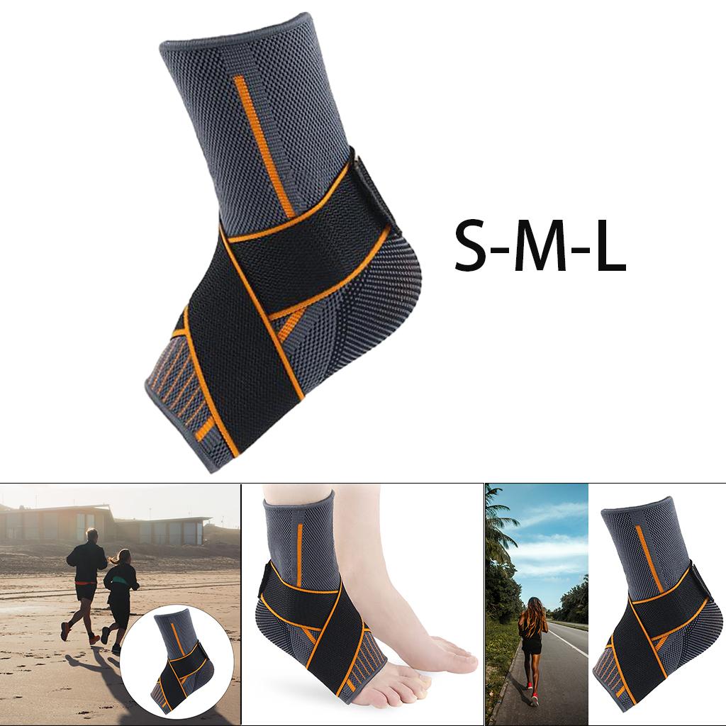 Adjustable Ankle Support Brace Elastic Foot Protection for Sports S 35-36