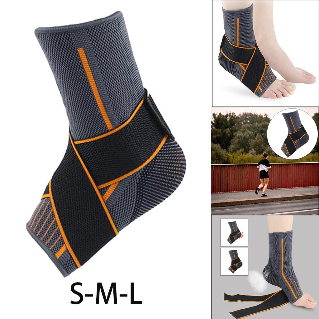 Adjustable Ankle Support Brace Elastic Foot Protection for Sports S 35-36