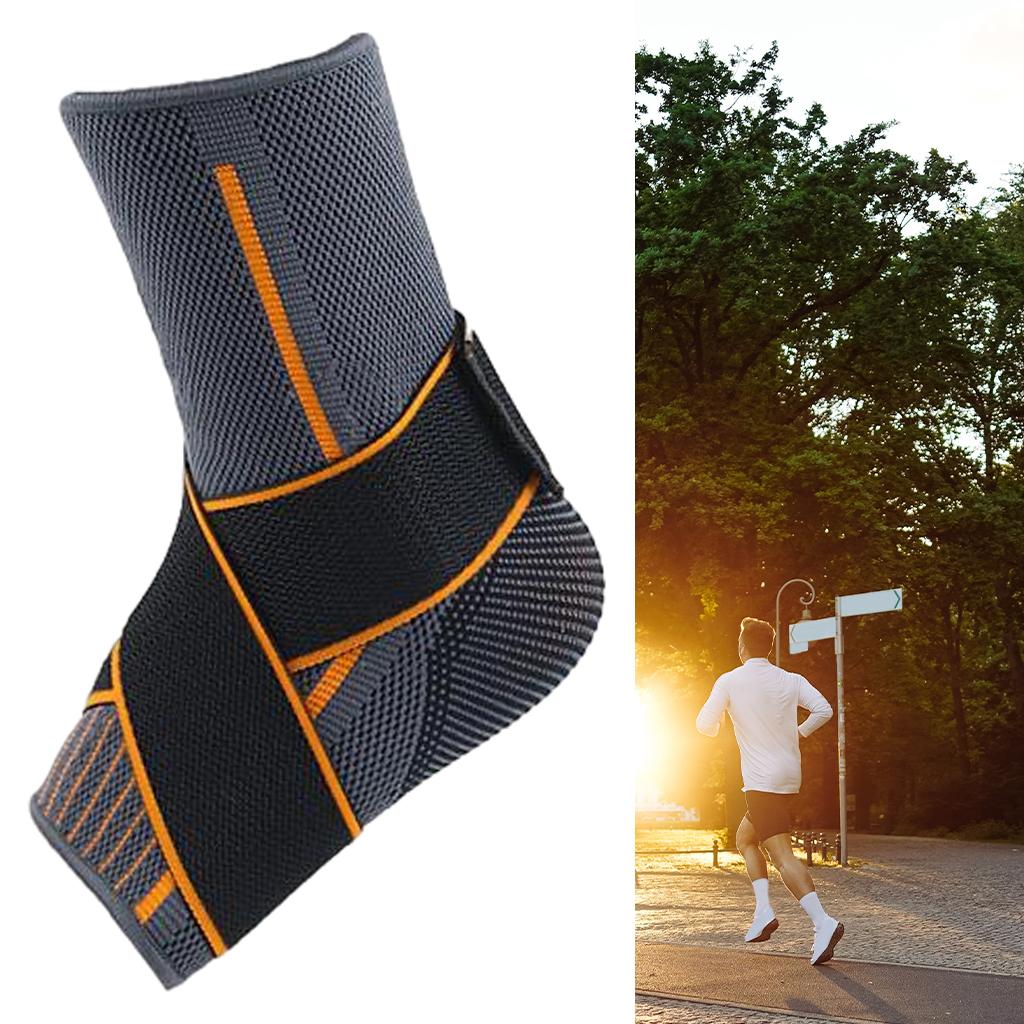 Adjustable Ankle Support Brace Elastic Foot Protection for Sports L 40-45