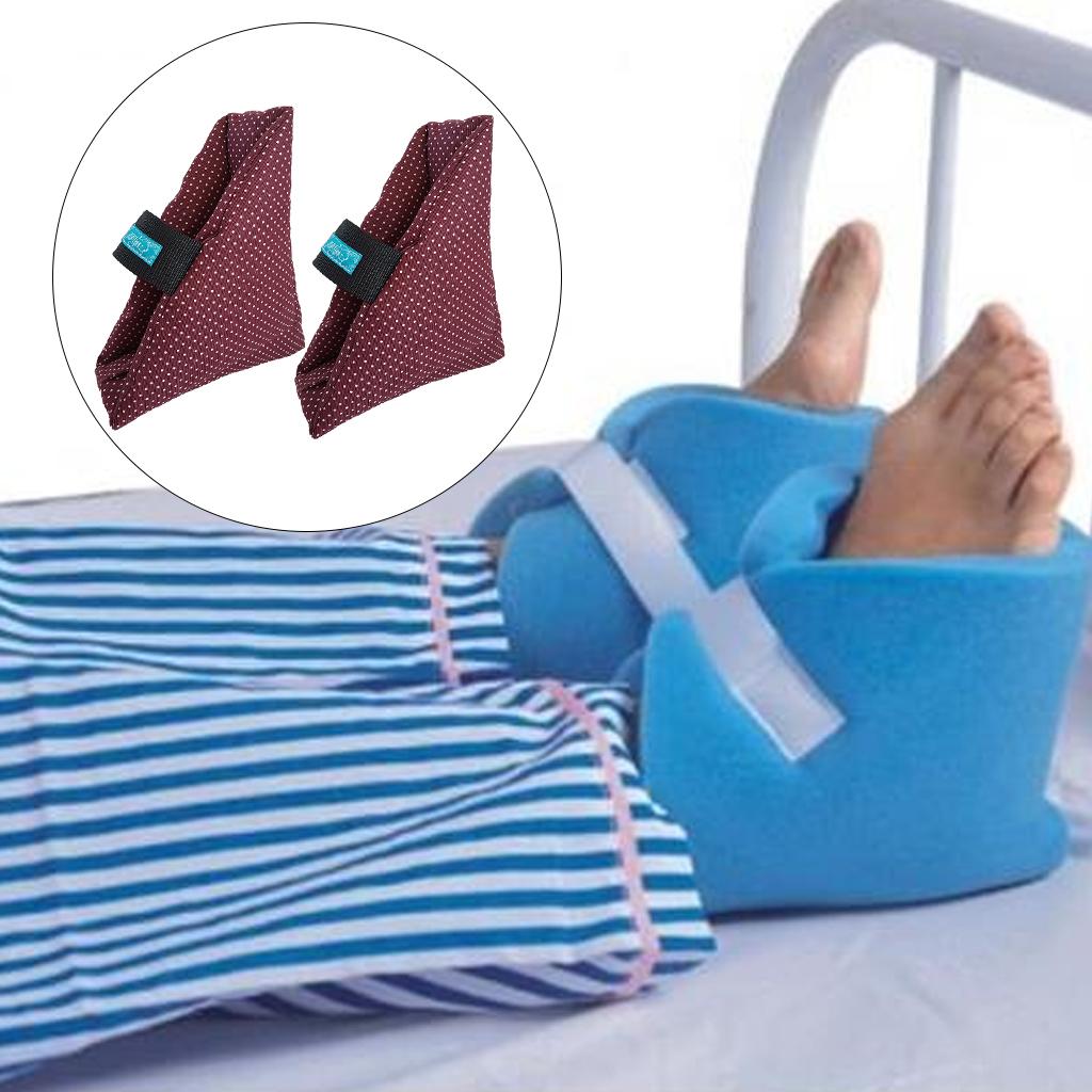 2Pcs Heel Cushion Breathable Soft for Feet Sores Patient wine point XXL