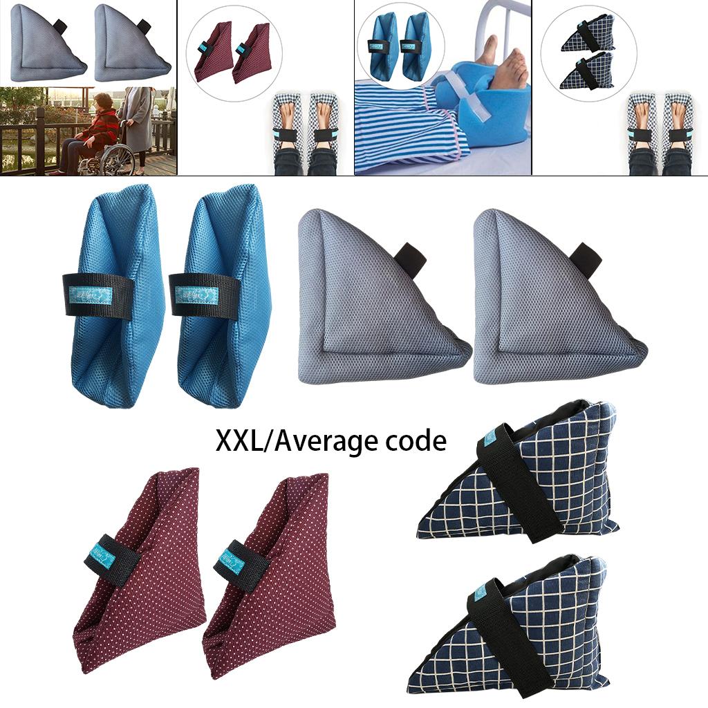 2Pcs Heel Cushion Breathable Soft for Feet Sores Patient wine point XXL