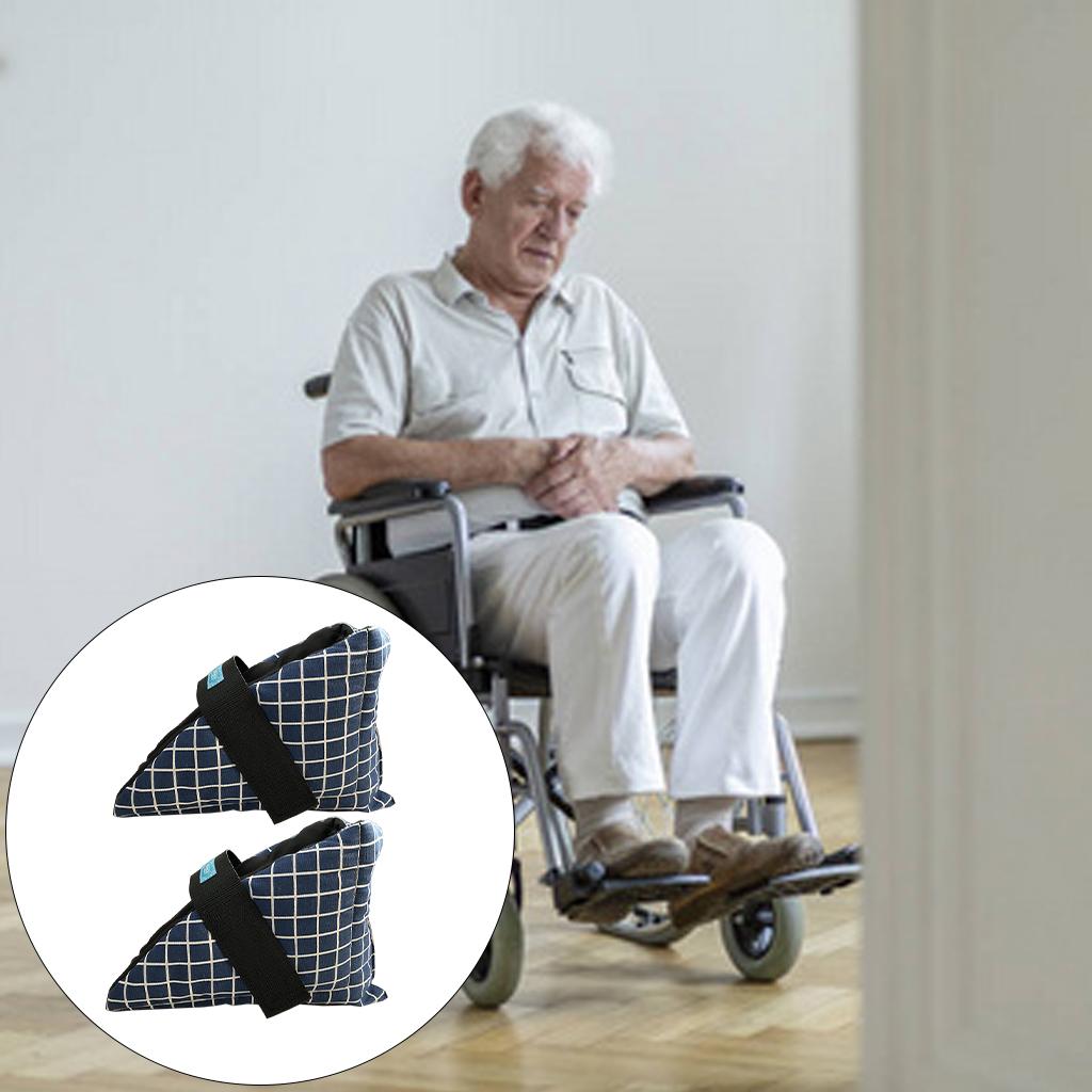 2Pcs Heel Cushion Breathable Soft for Feet Sores Patient blue grid XXL