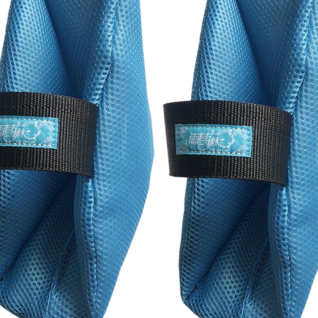2Pcs Heel Cushion Breathable Soft for Feet Sores Patient blue mesh one size