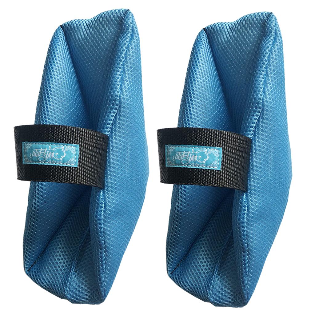 2Pcs Heel Cushion Breathable Soft for Feet Sores Patient blue mesh one size