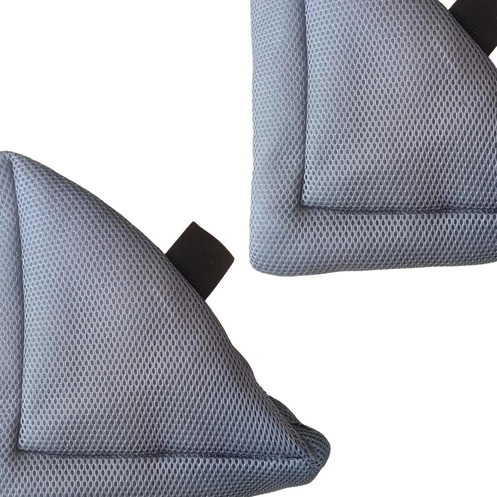 2Pcs Heel Cushion Breathable Soft for Feet Sores Patient gray mesh XXL