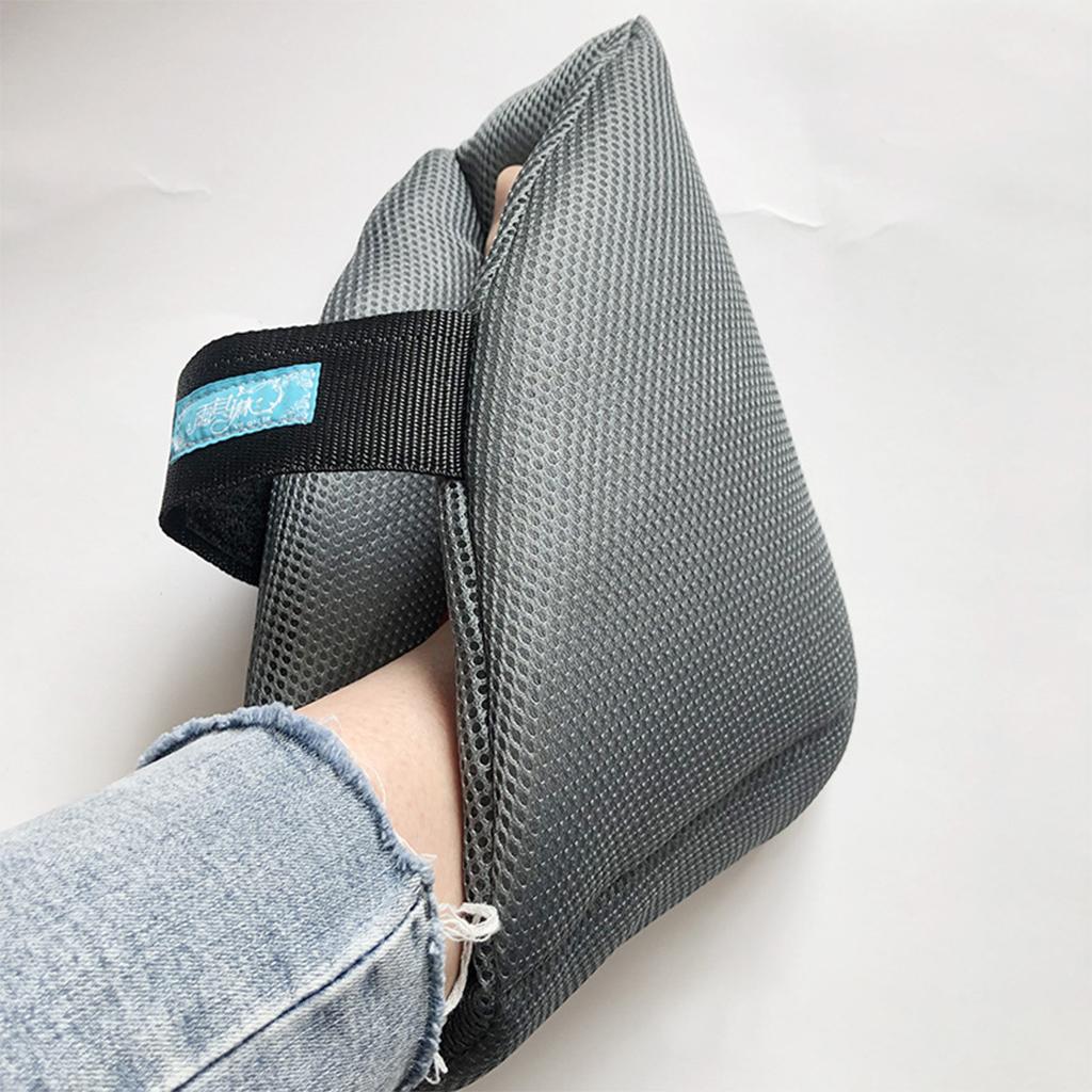 2Pcs Heel Cushion Breathable Soft for Feet Sores Patient gray mesh XXL