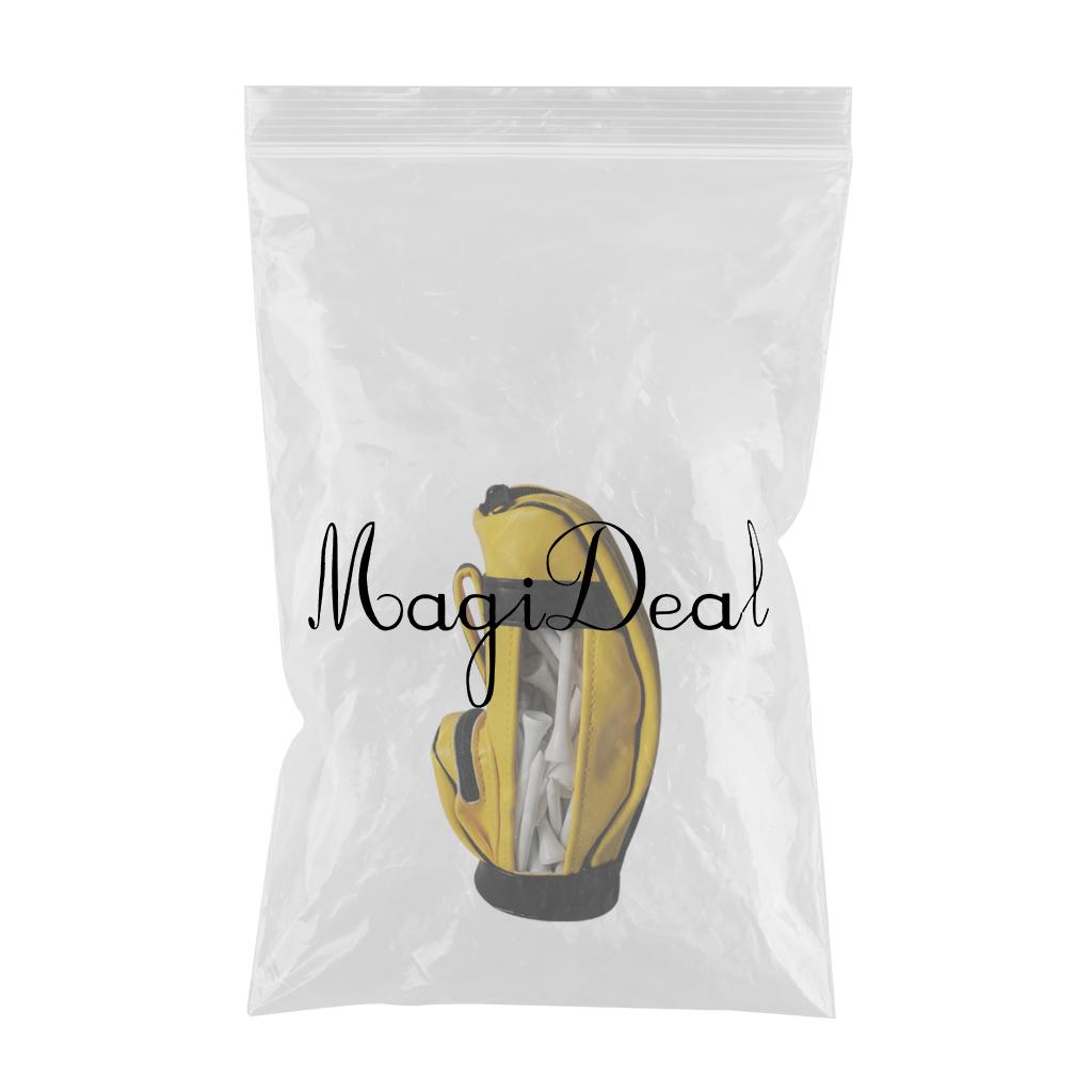 Golf Balls Bag PU Leather Universal for Men Sport Sports Gym Drawstring Bags Yellow 50PcsBallNail