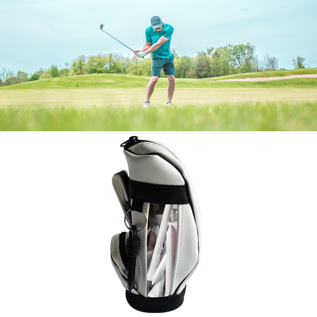 Golf Balls Bag PU Leather Universal for Men Sport Sports Gym Drawstring Bags White 50PcsBall Nail
